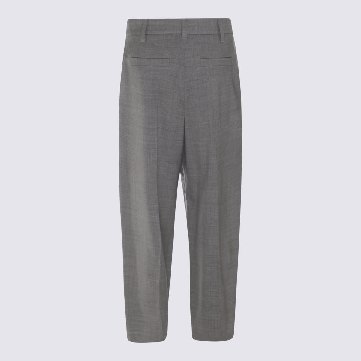 Shop Brunello Cucinelli Grey Wool Pants