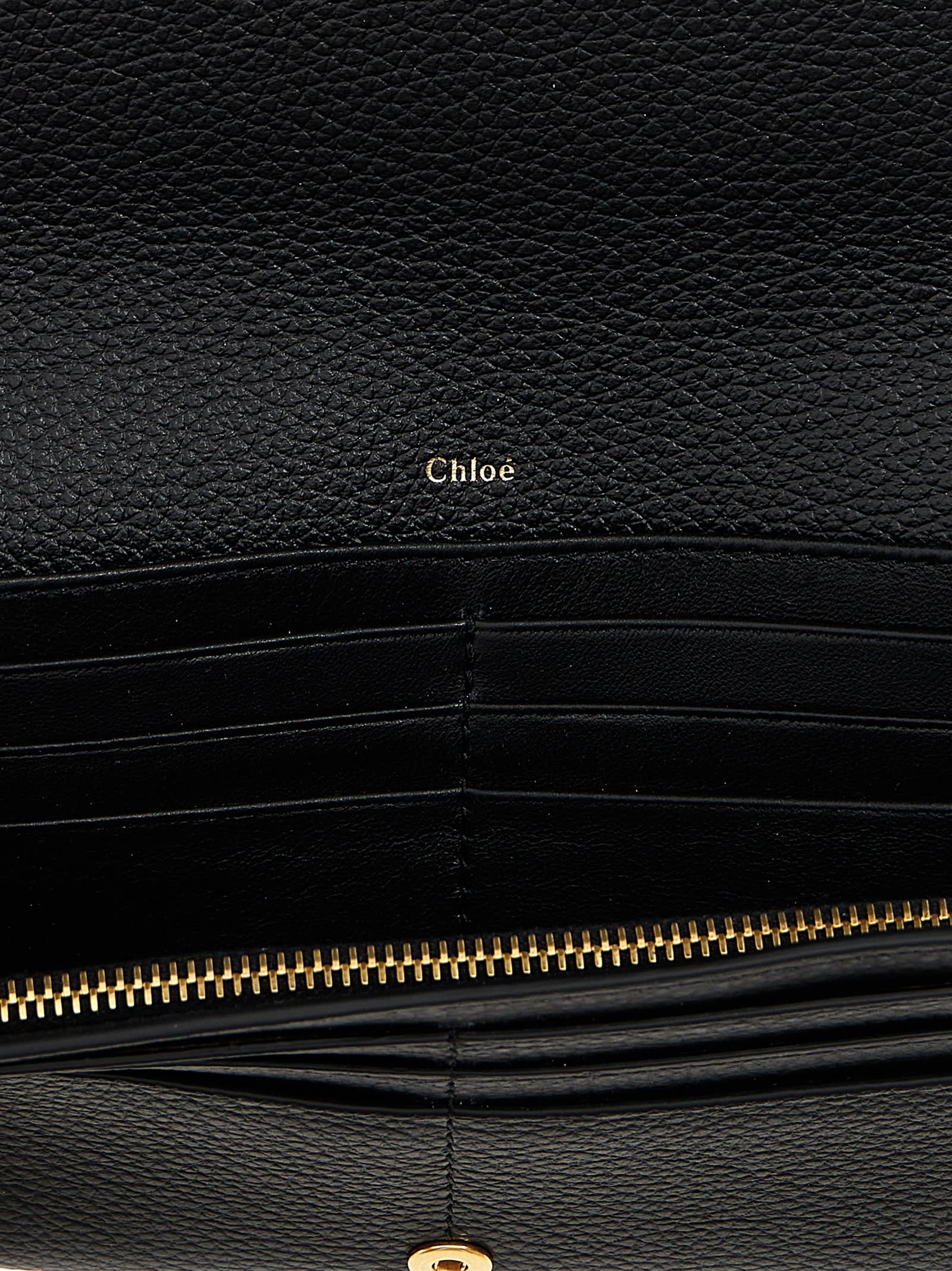 Shop Chloé Marcie Wallet In Nero