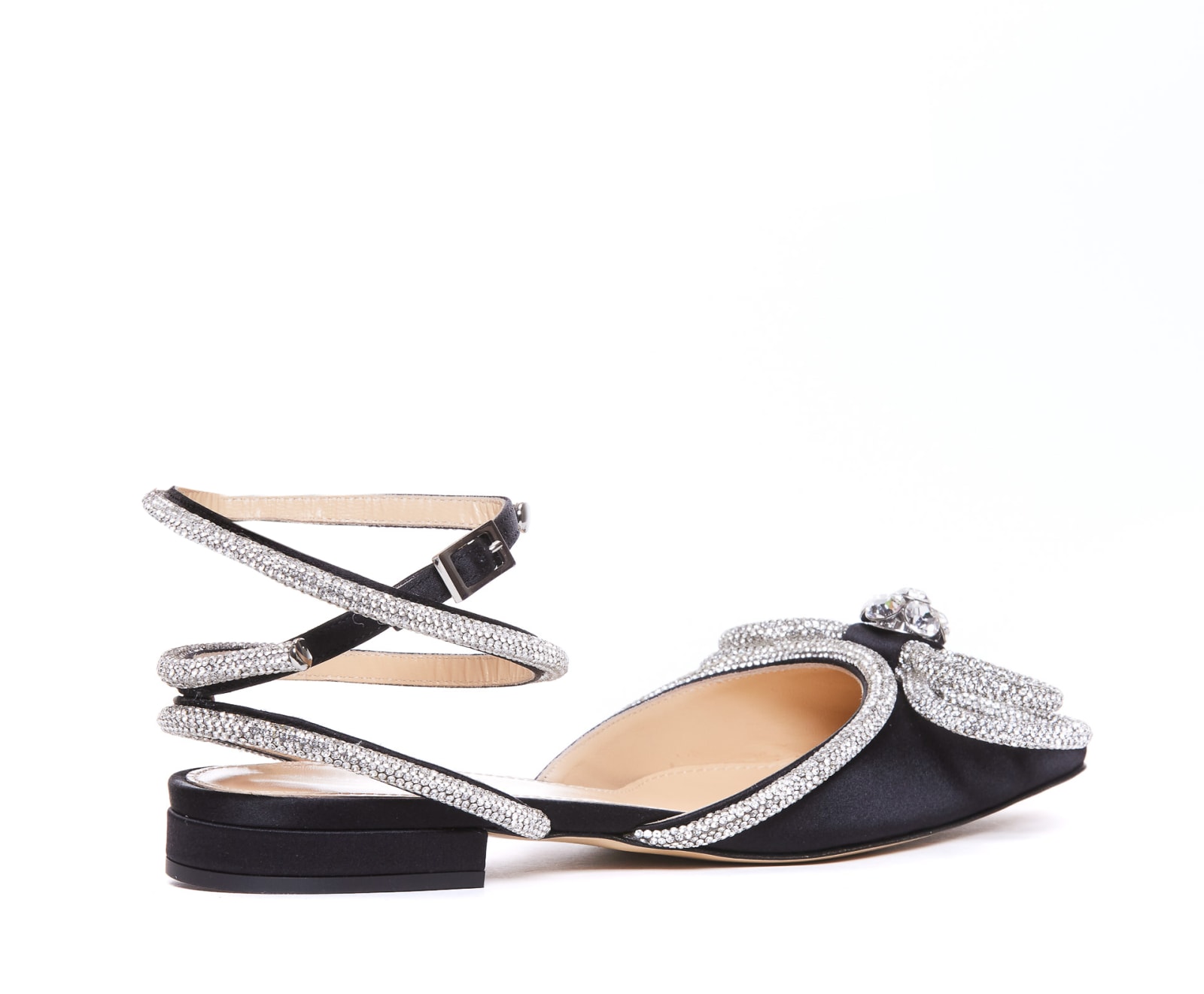 Shop Mach &amp; Mach Double Bow Flats In Black