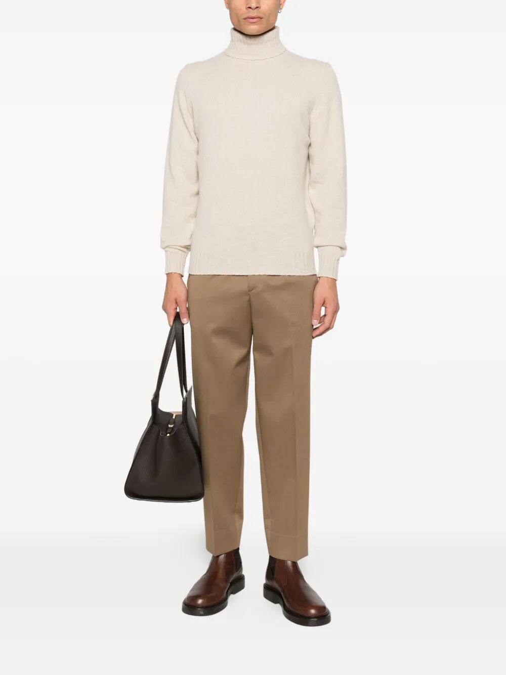 Filippo De Laurentiis Turtleneck Sweater Ls In Neutral