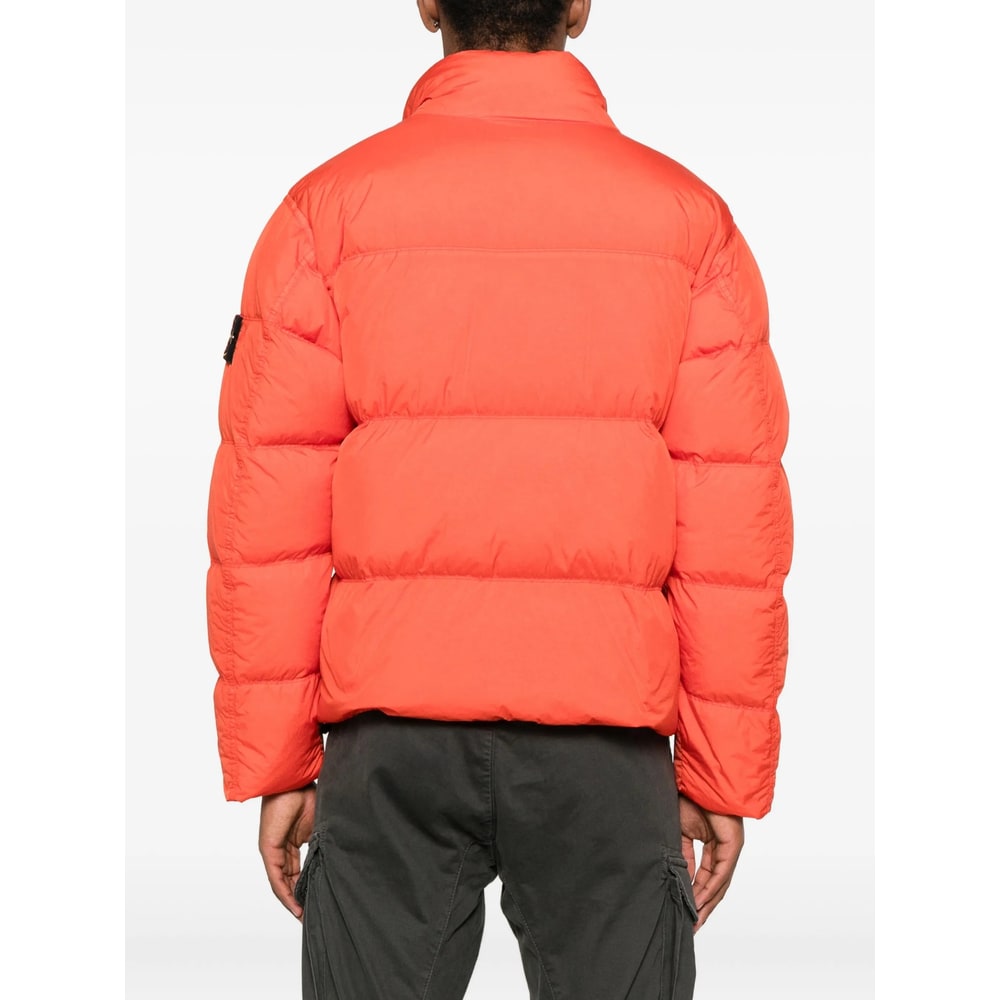 Stone Island Down Jacket In Lightweight Recycled Nylon Reps Jackets Red In Pink