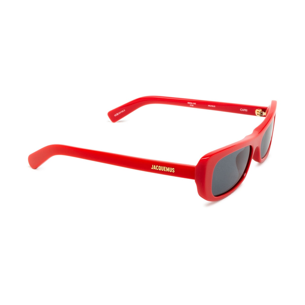 Shop Jacquemus Les Lunettes Capri Jac55 C2 Red Sunglasses In Rosso