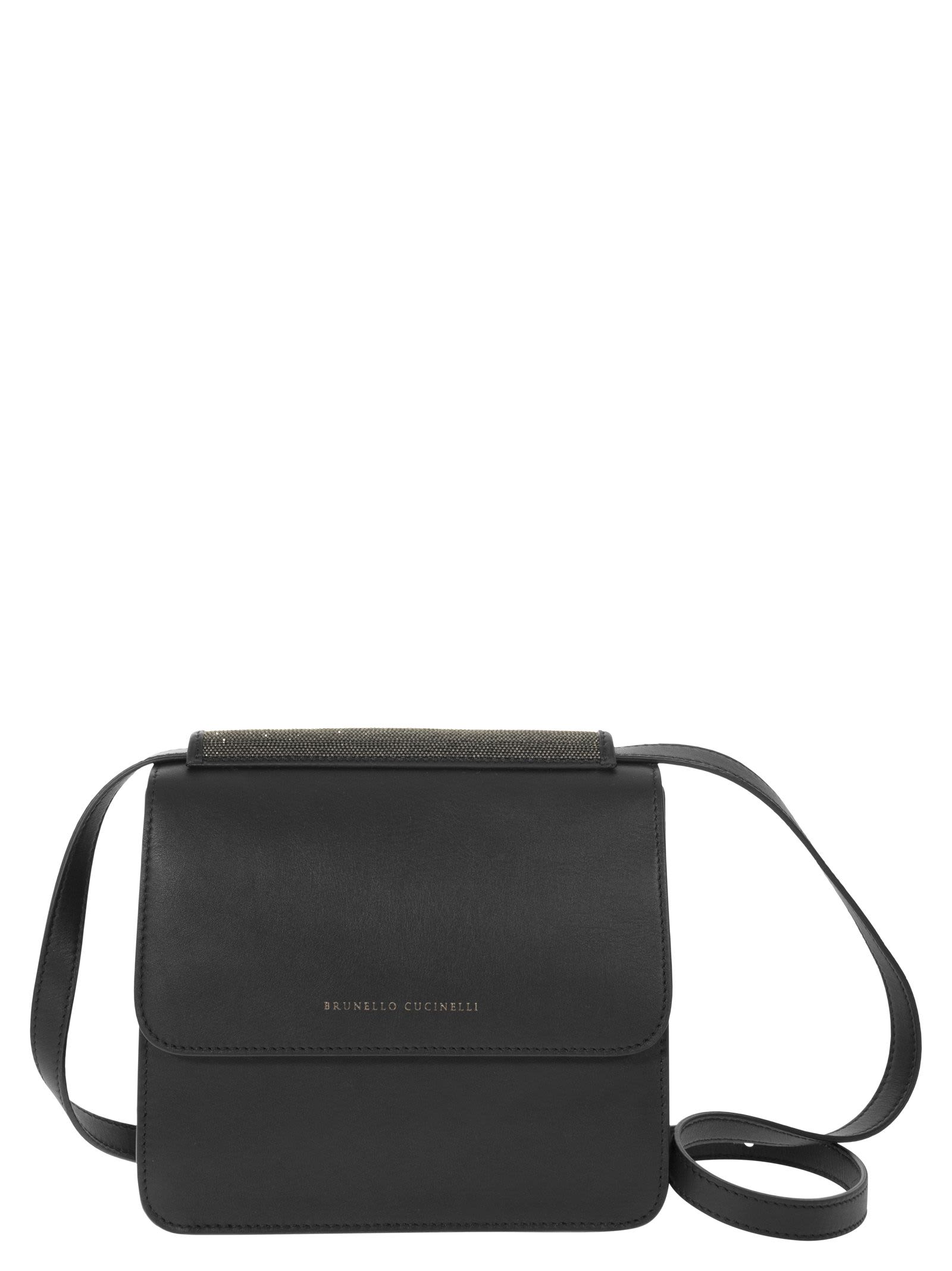 Brunello Cucinelli Leather Bag With precious Insert