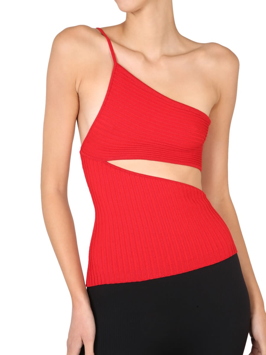 Shop Andreädamo One-piece Top In Red