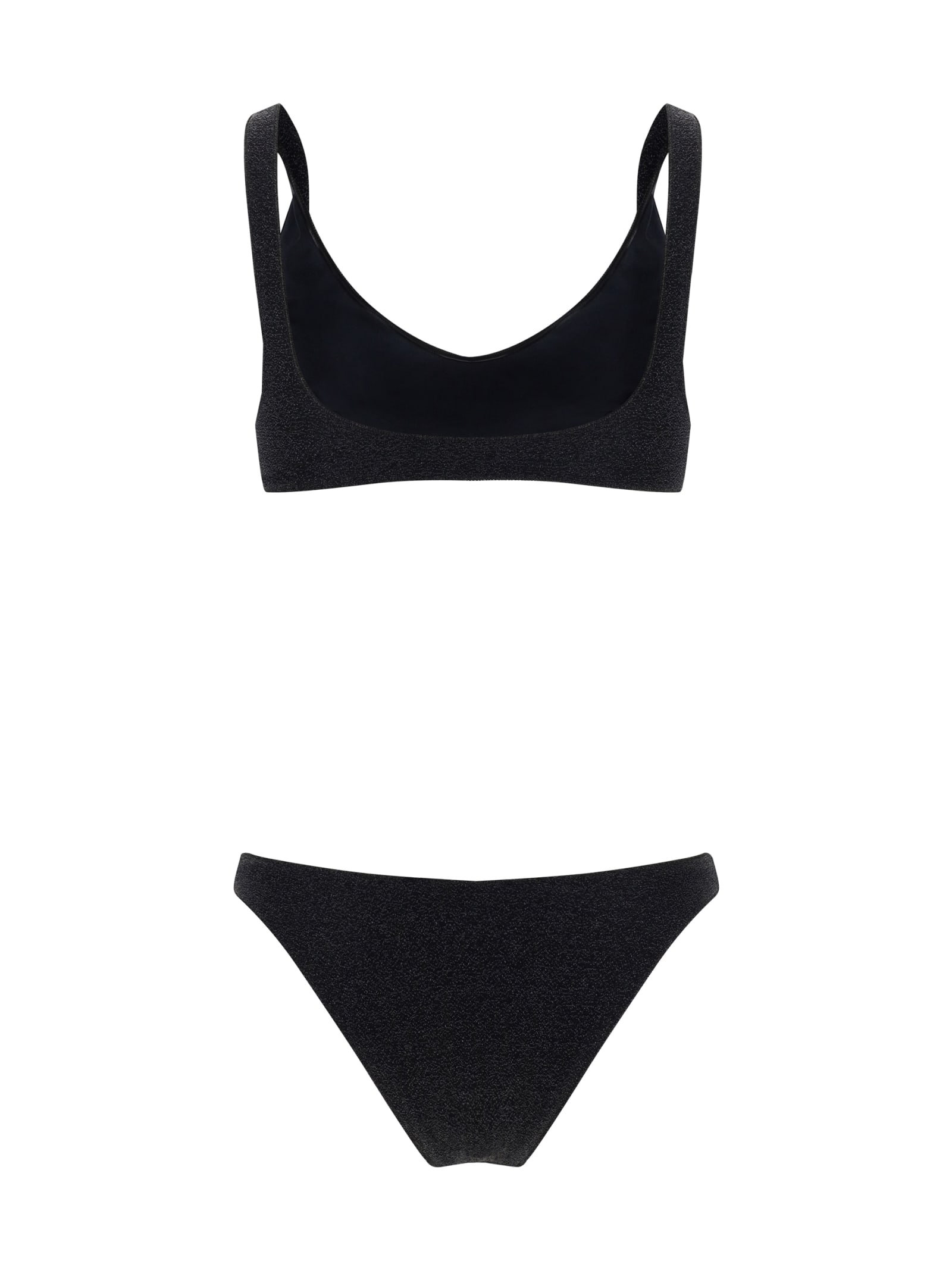Shop Oseree Lumiere Sporty Swimsuit In Black