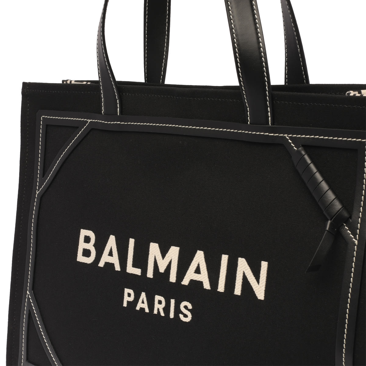 Shop Balmain Medium B-army Shopping Bag In Black