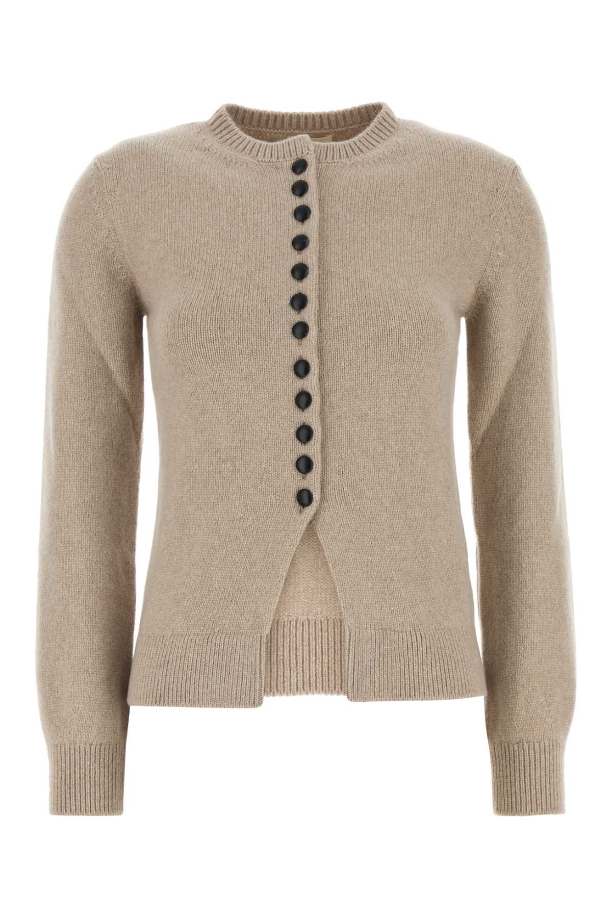 Shop Khaite Cappuccino Cashmere Josette Cardigan