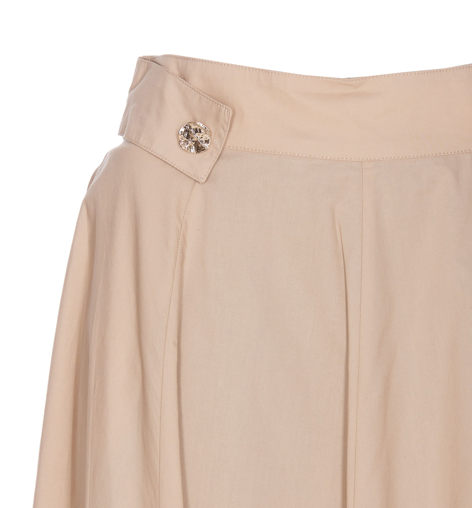 Shop Liu •jo Maxi Skirt In Beige