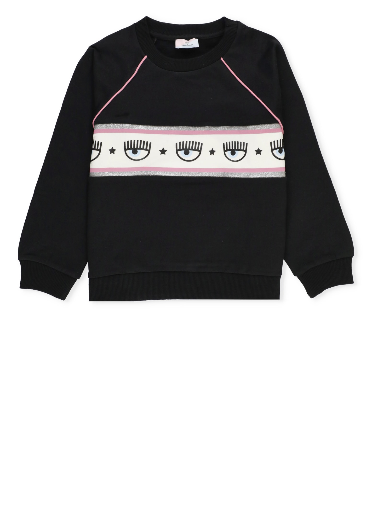 Shop Chiara Ferragni Maxi Logo Sweatshirt In Black
