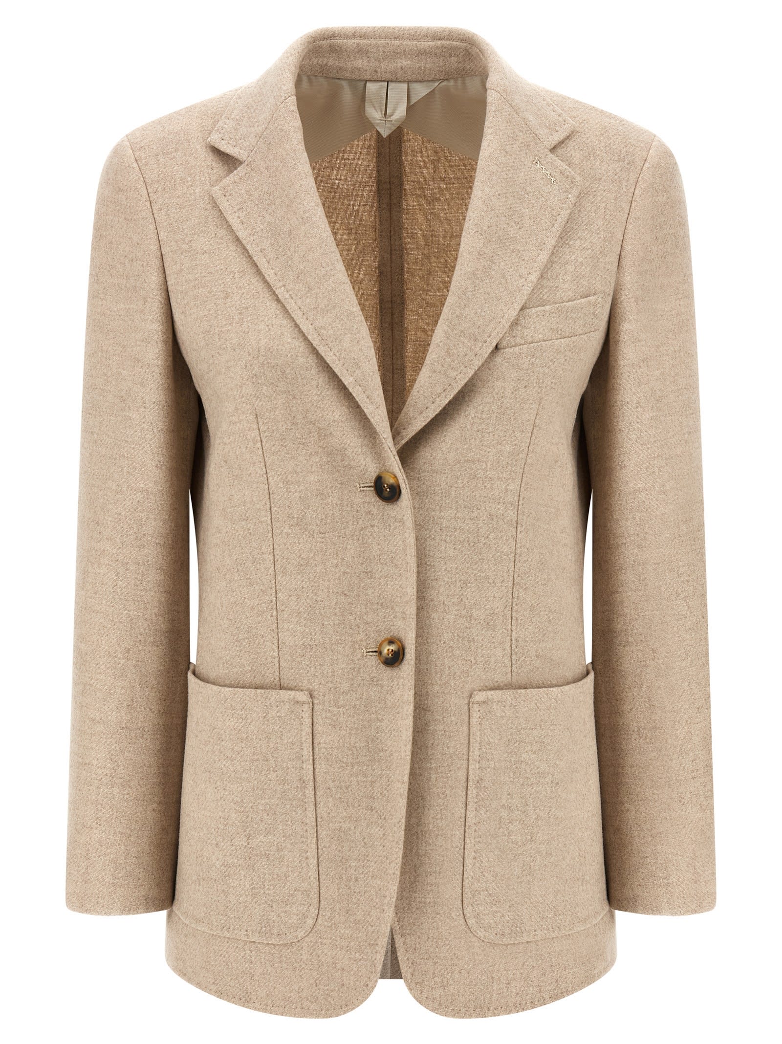 Max Mara Single-breasted Blazer In Burgundy
