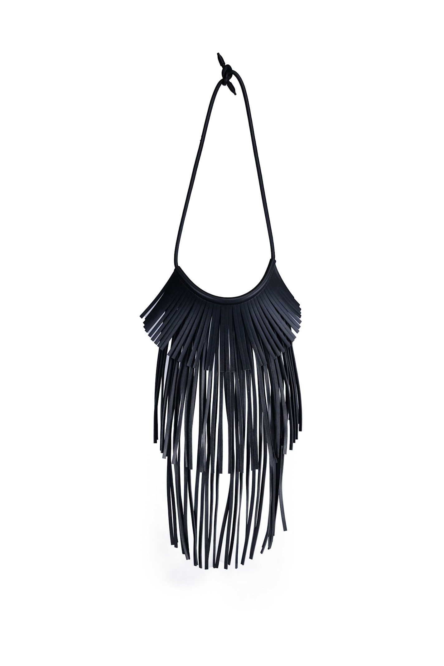 Vegan Leather Fringe Necklace