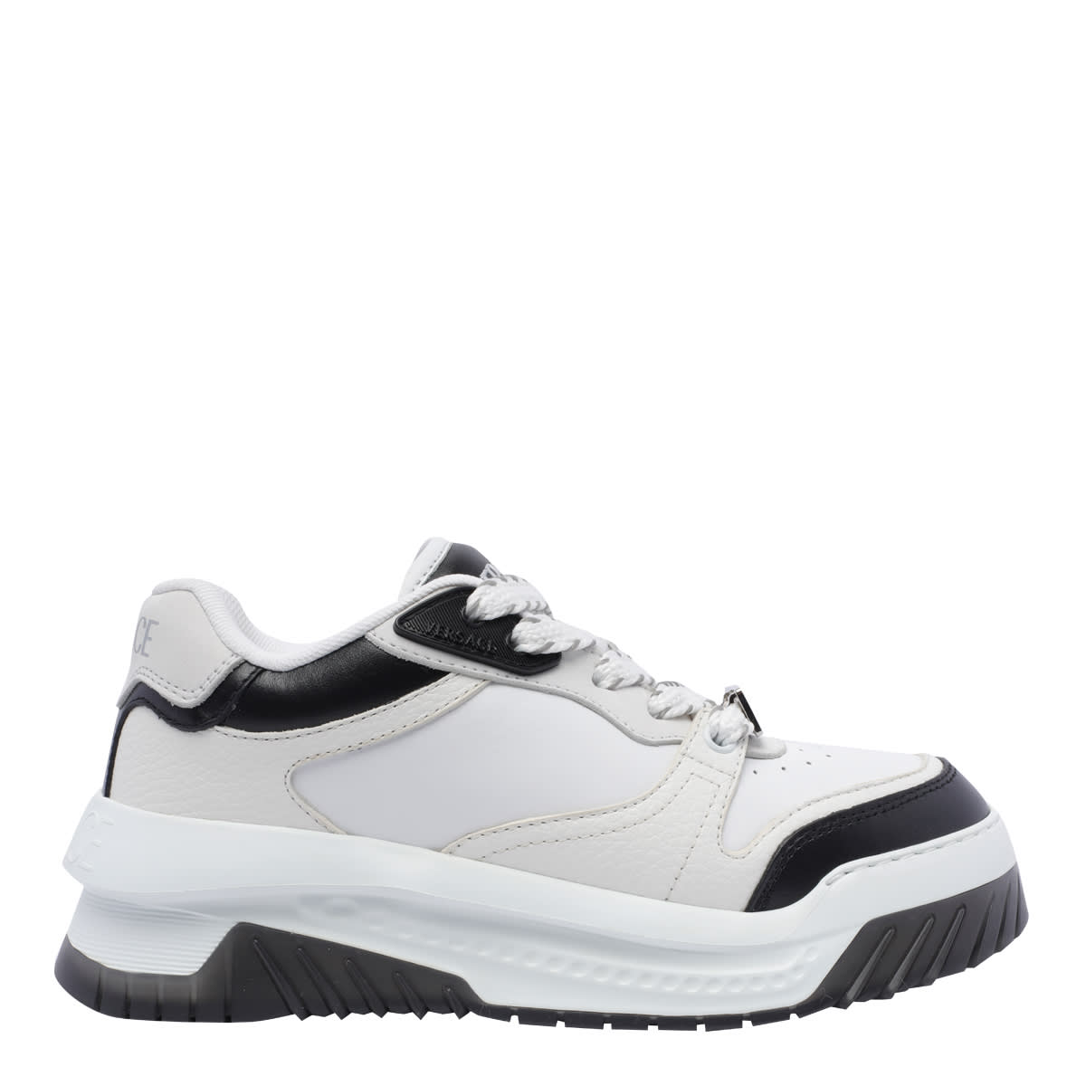 Shop Versace Odissea Sneakers In White