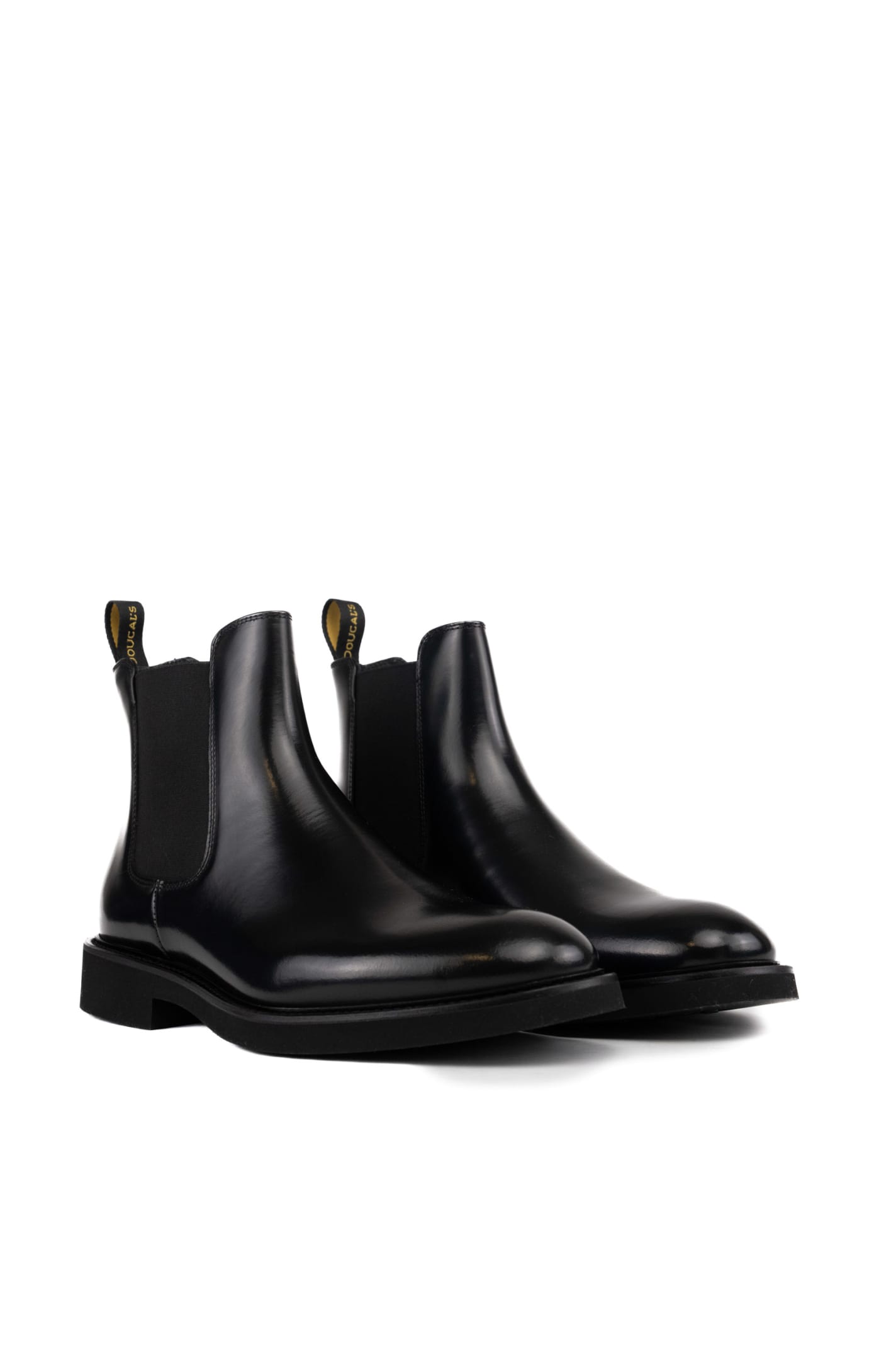 Shop Doucal's Doucals Chelsea Boot In Black Leather In Horse Nero+f.do Nero