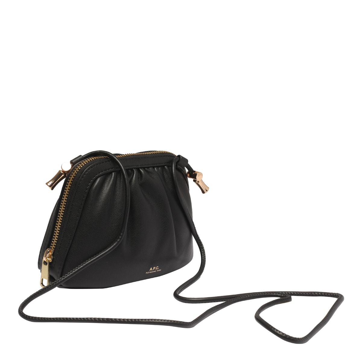 Shop Apc Bourse Ninon Small Crossbody Bag In Lzz Black