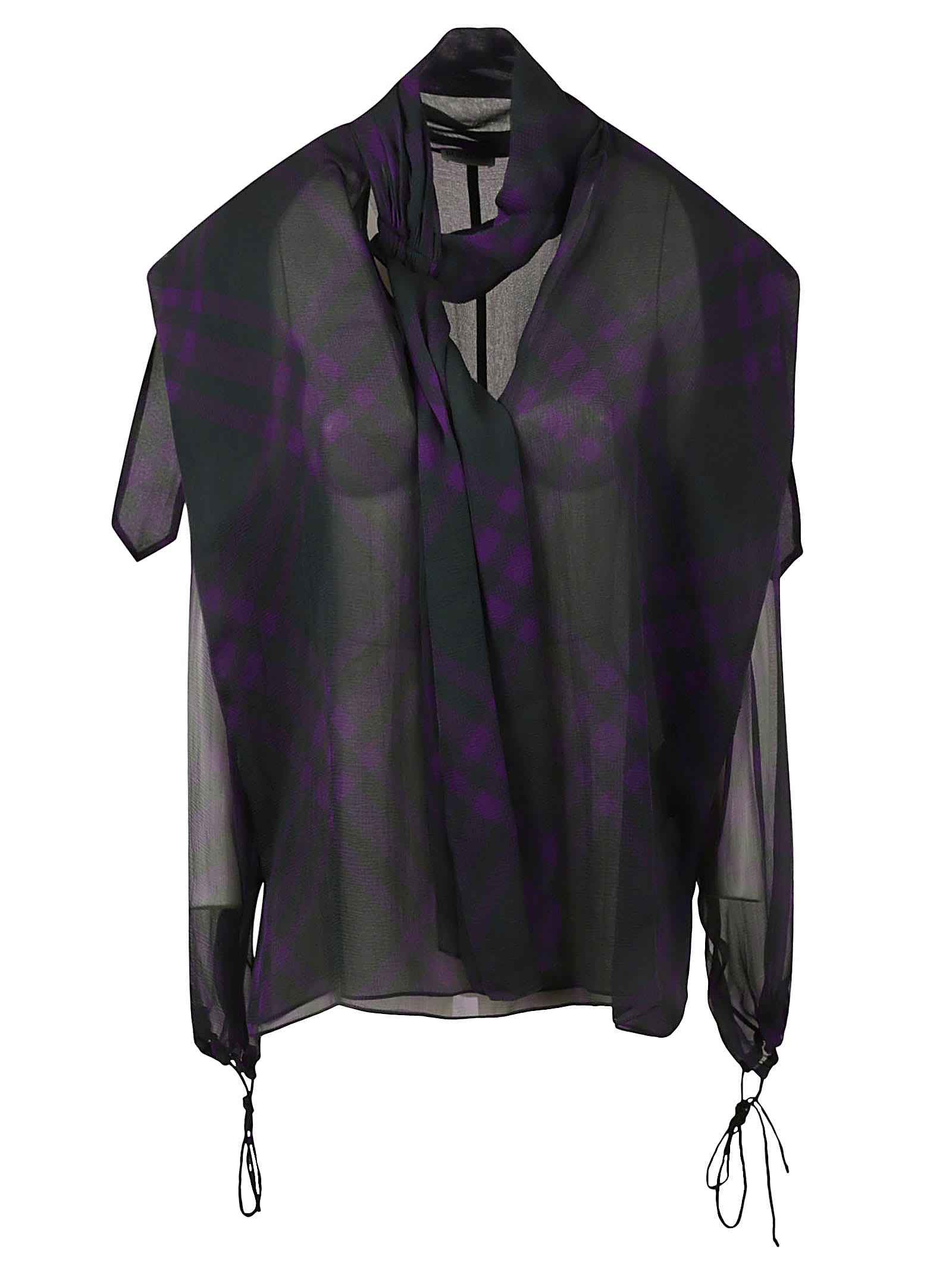 BURBERRY SEE-THROUGH OVERSIZED TOP
