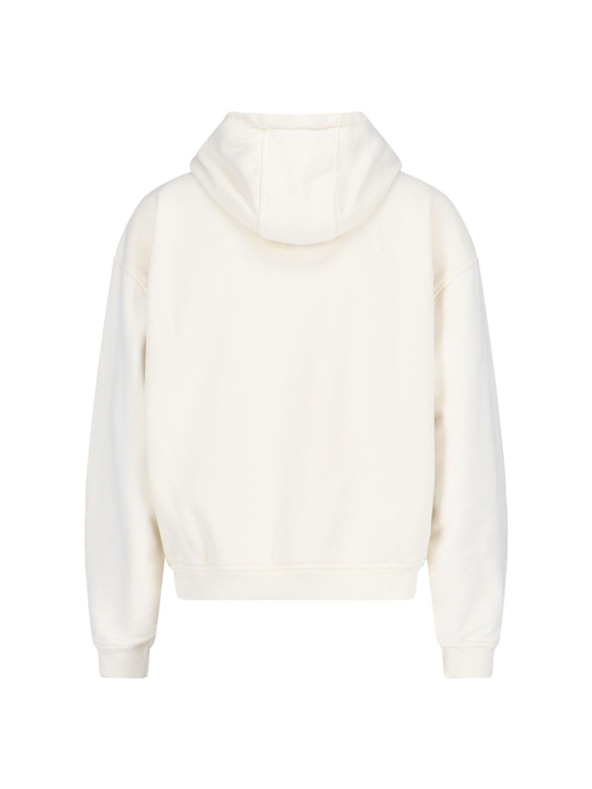 Shop Rhude Vintage Racer Hoodie In White