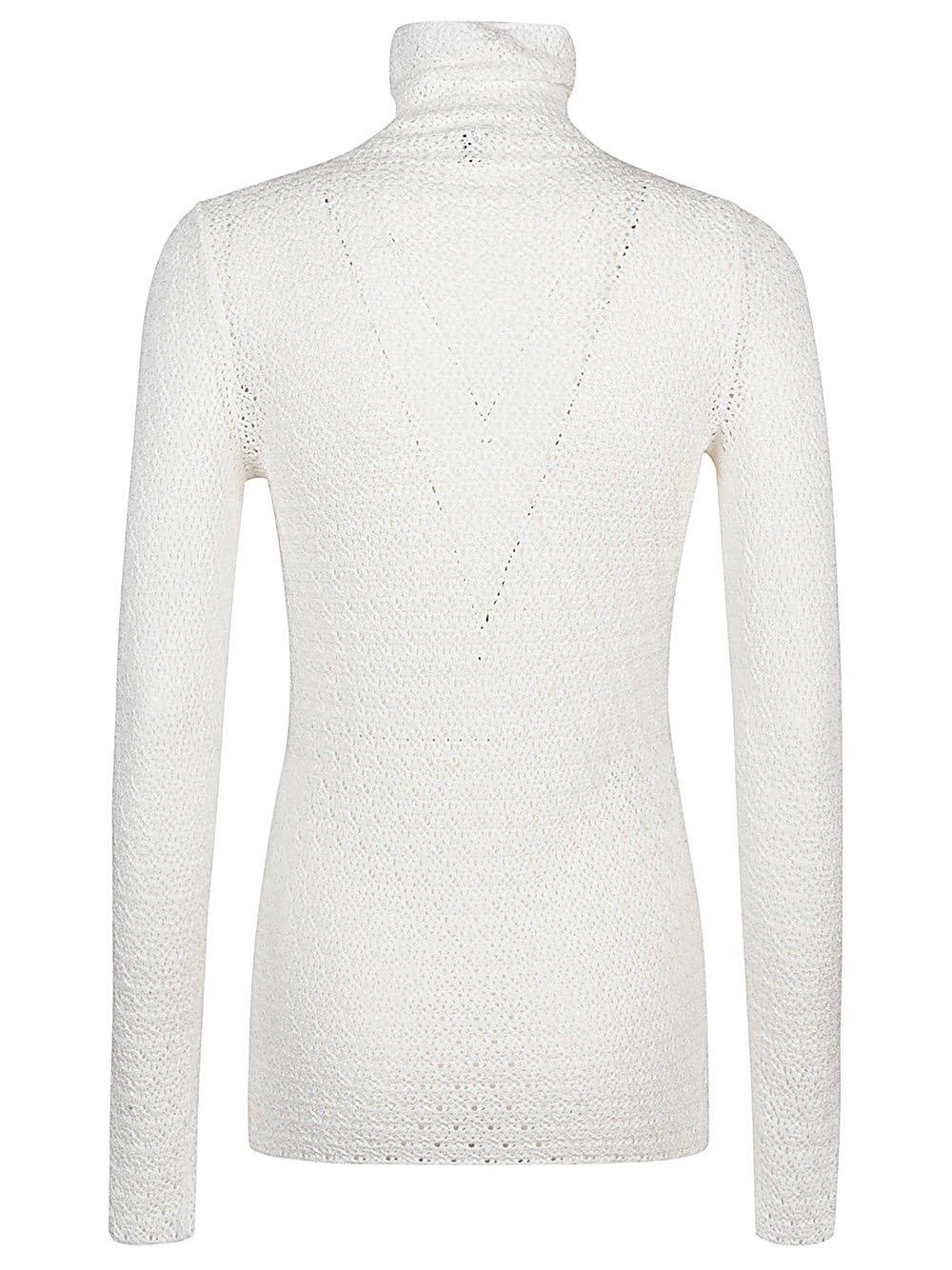 Shop Totême High Neck Elasticated Top In Neutro