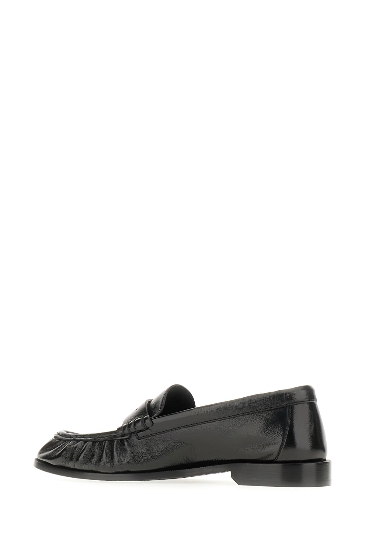 Shop Saint Laurent Black Nappa Leather Loafers In Nero