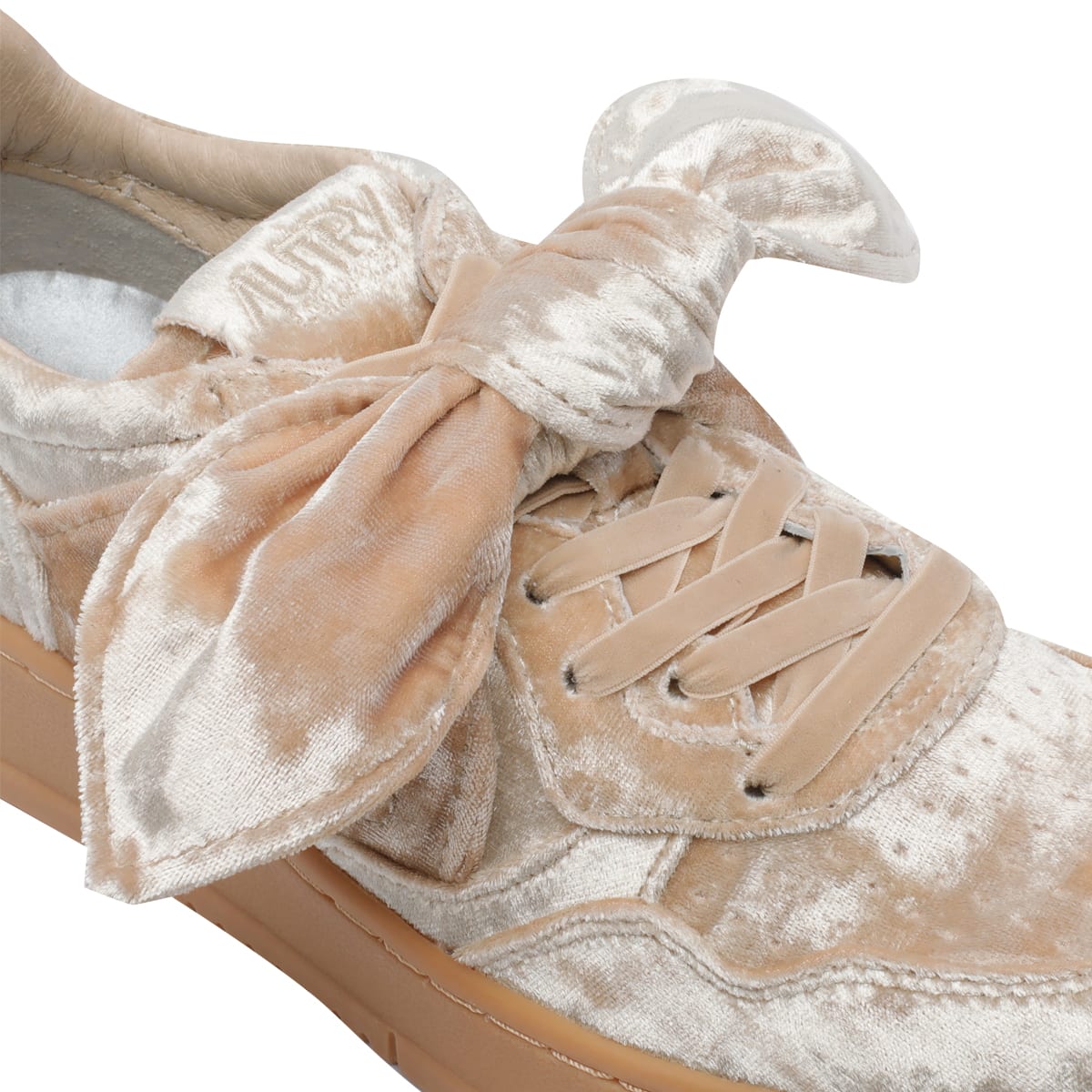 Autry Velvet Sneakers With Frontal Bow Detail In Multi