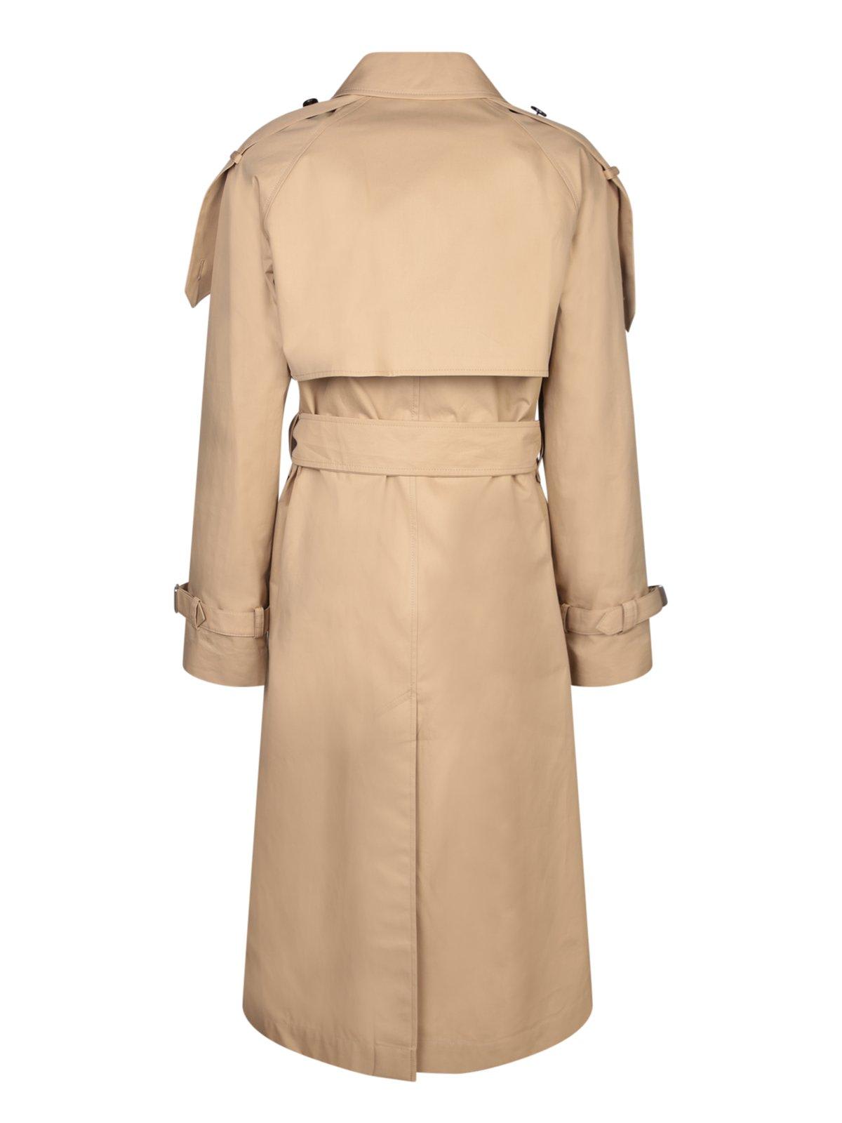 Shop Burberry Gabardine Double-breasted Belted Trench Coat