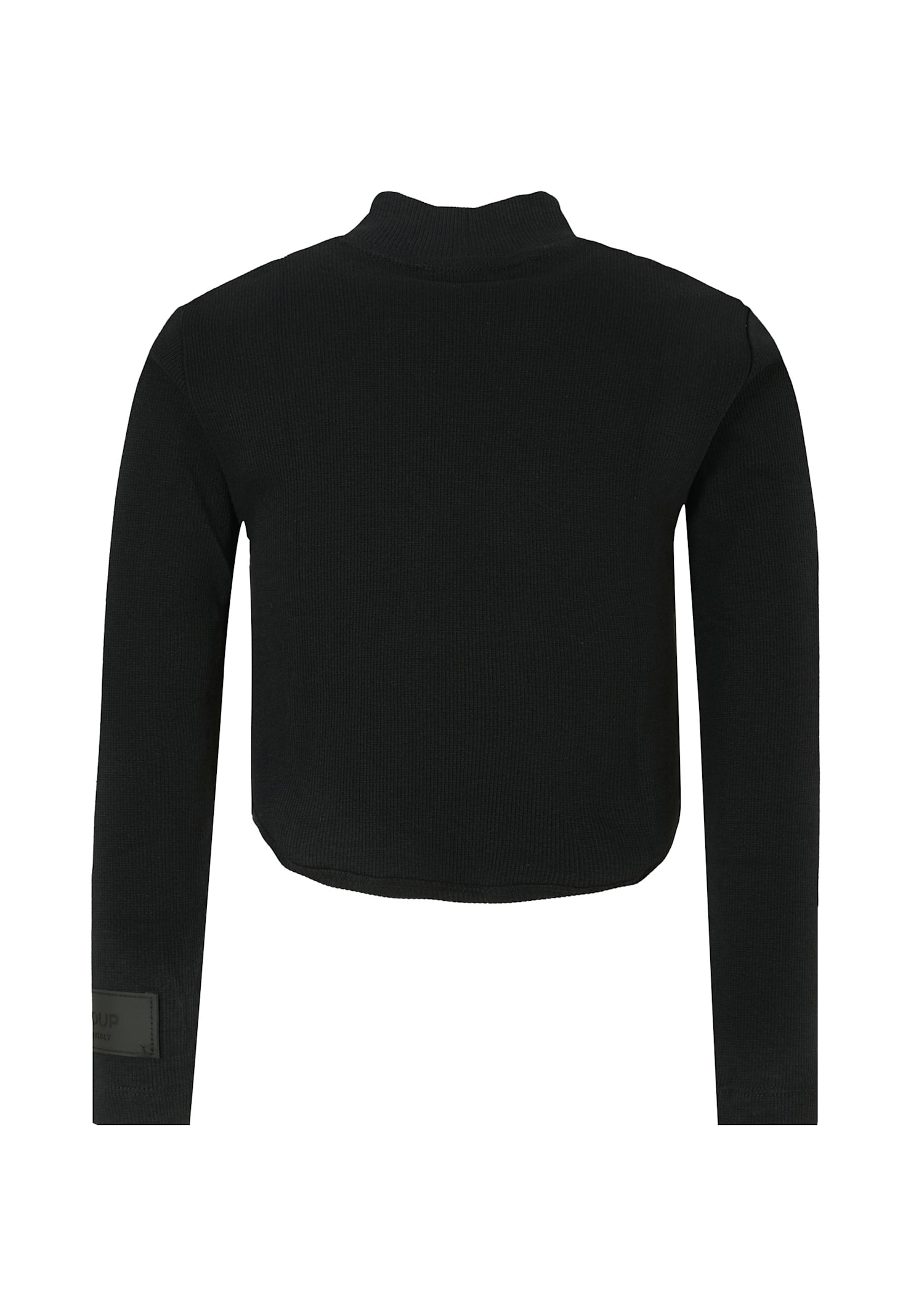 Dondup Ribbed High-neck Sweater In Black