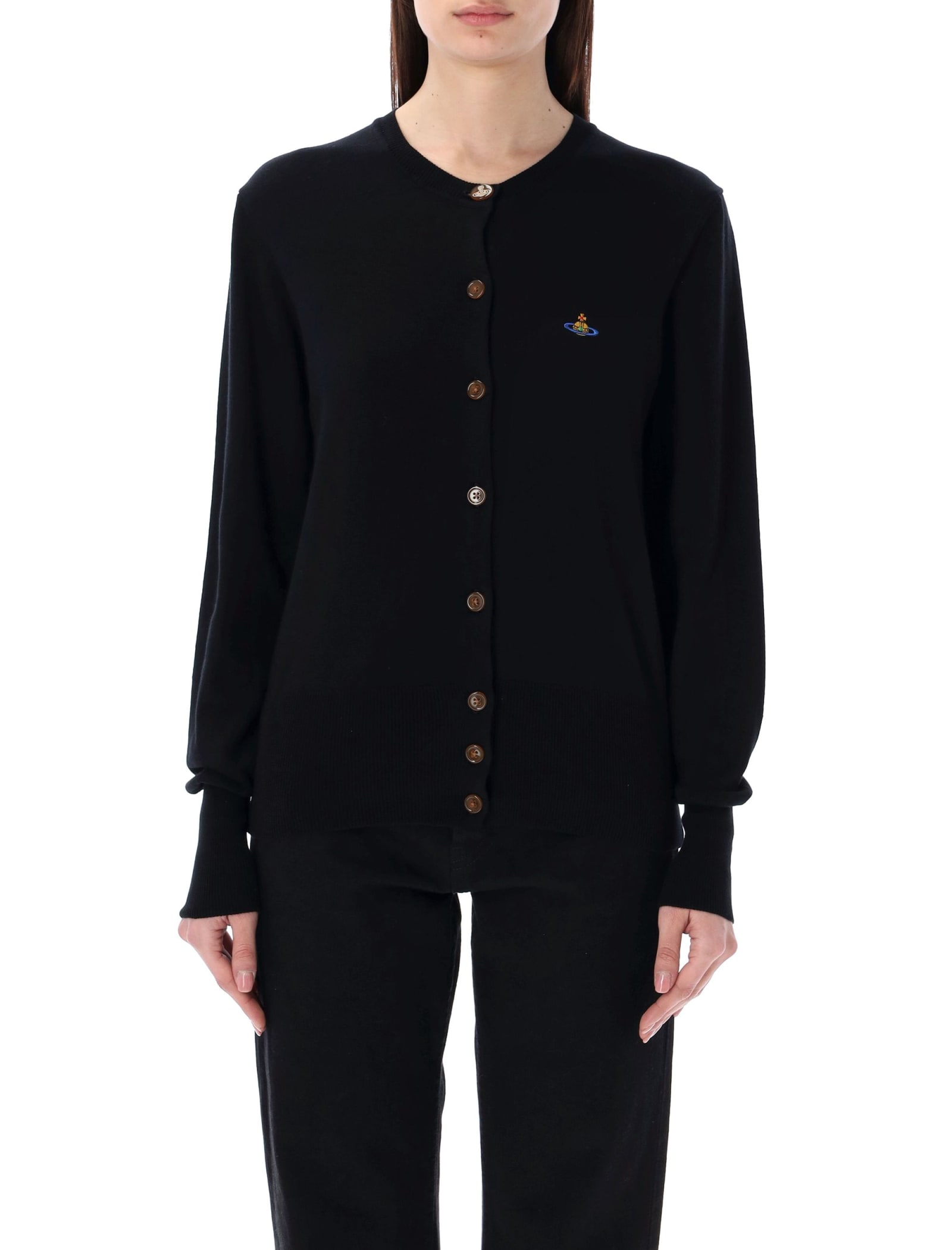 Shop Vivienne Westwood Bea Cardigan In Black
