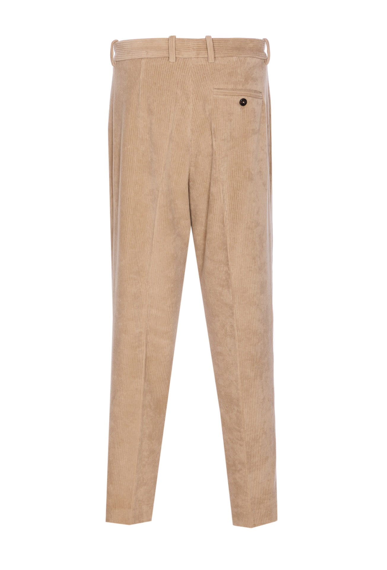 Circolo 1901 Corduroy Velvet Trousers Belt Loops In Brown