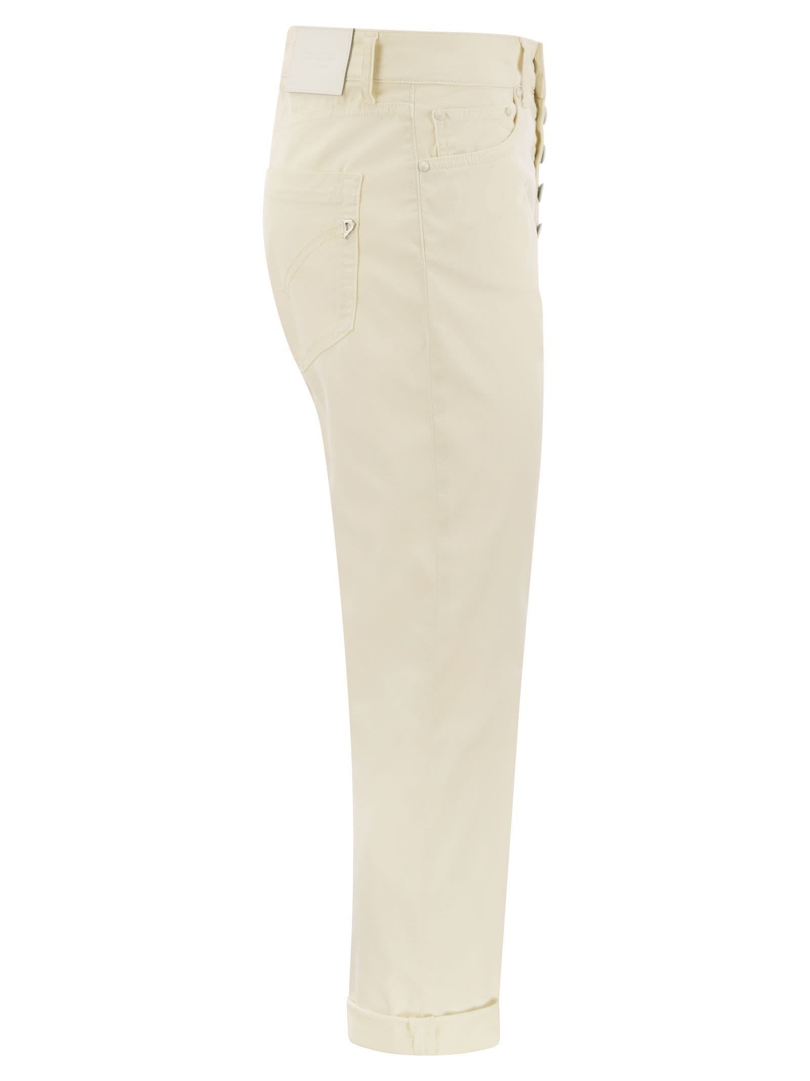 Shop Dondup Koons - Loose-fit Fleece Trousers In Panna