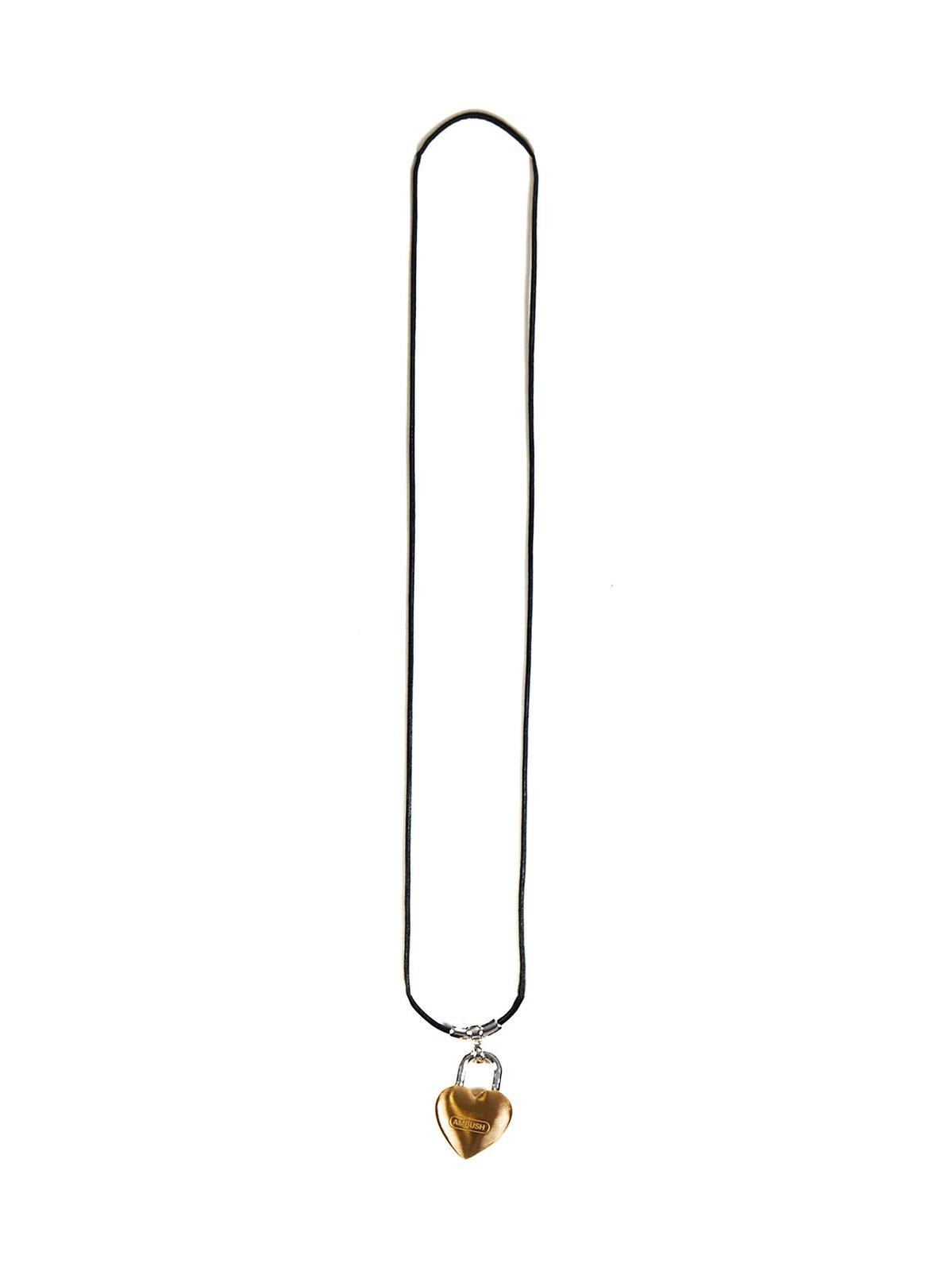 Shop Ambush Heart Padlock Charm Necklace In Golden