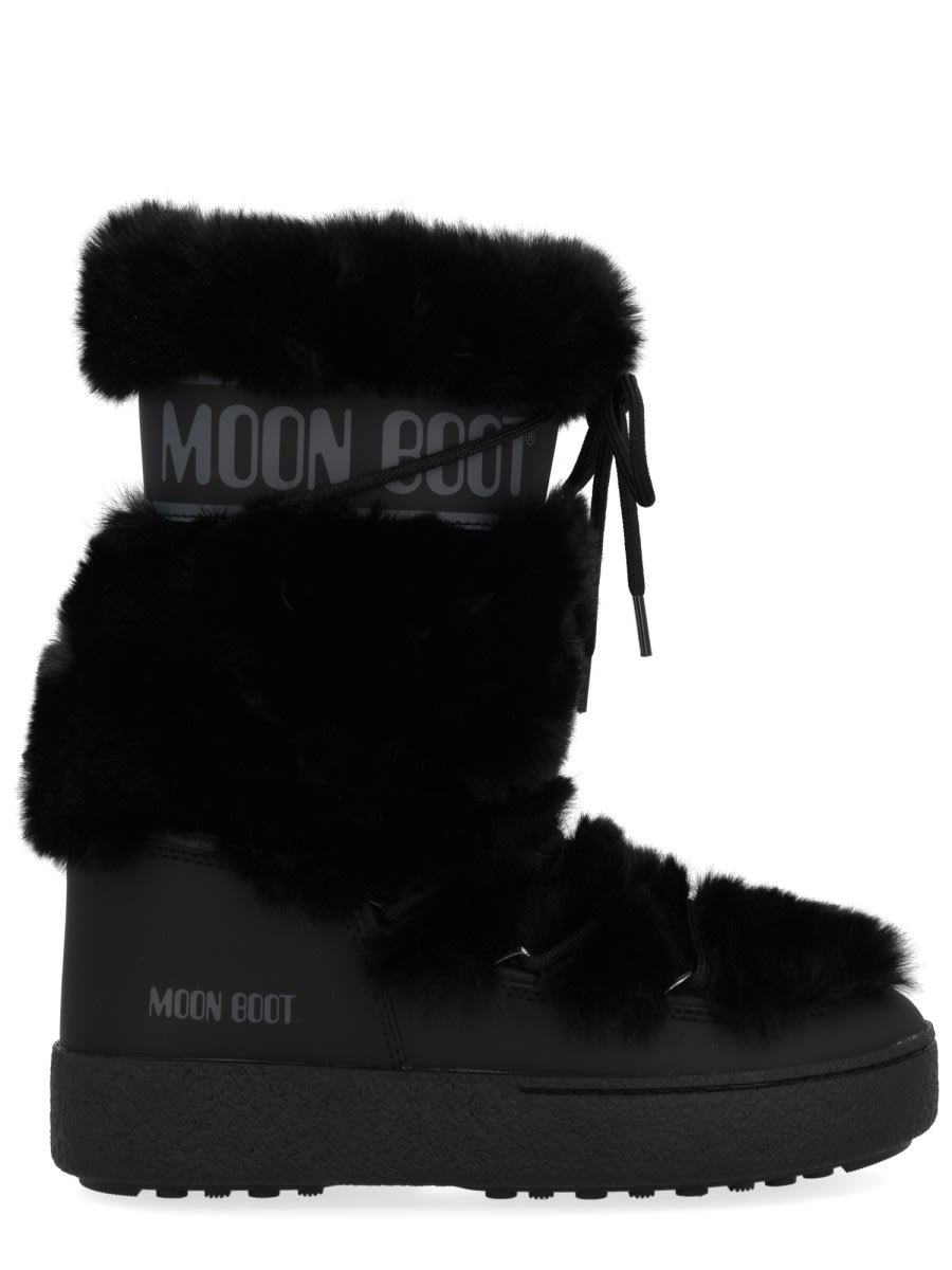 Moon Boot Boot "ltrack High Faux-fur" In Black