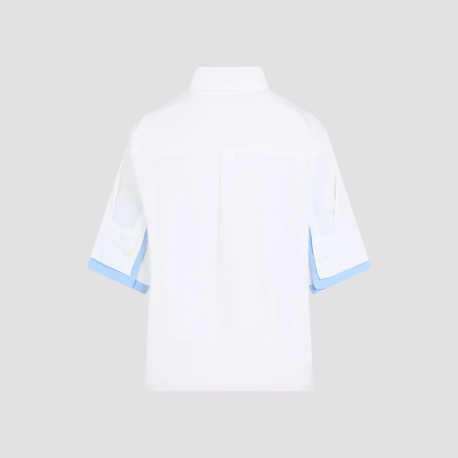 Marni Button-up White Poplin Shirt With Double-layer Cuffs In White