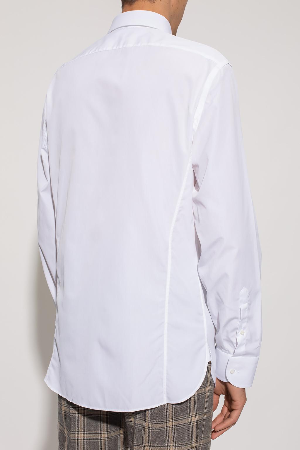 Shop Gucci Cotton Shirt With Logo In White