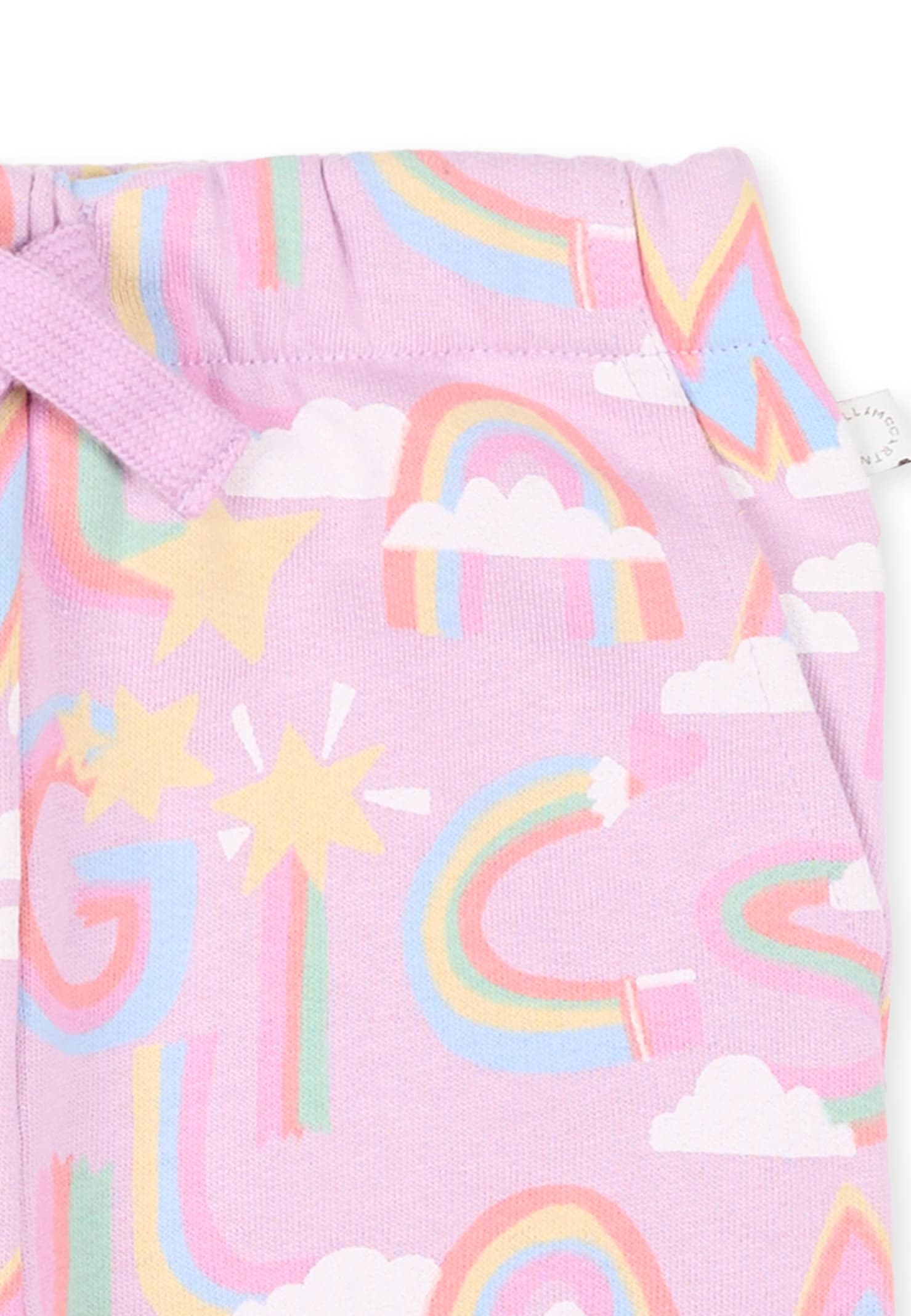 Stella Mccartney Lilac Joggers Pants Magic Stella For Baby Girl In Purple