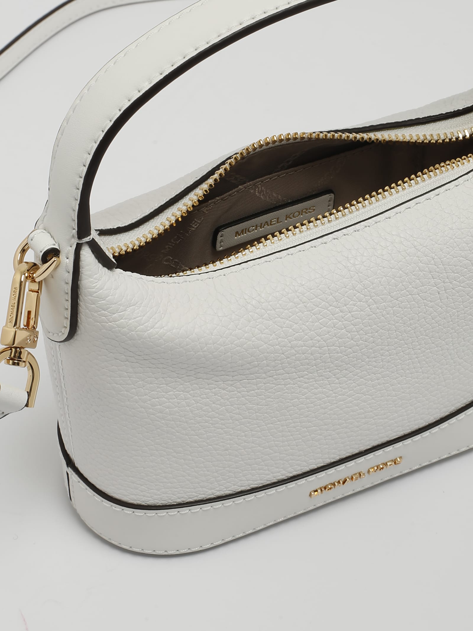 Shop Michael Kors Sm Th Xbody Tote In Bianco