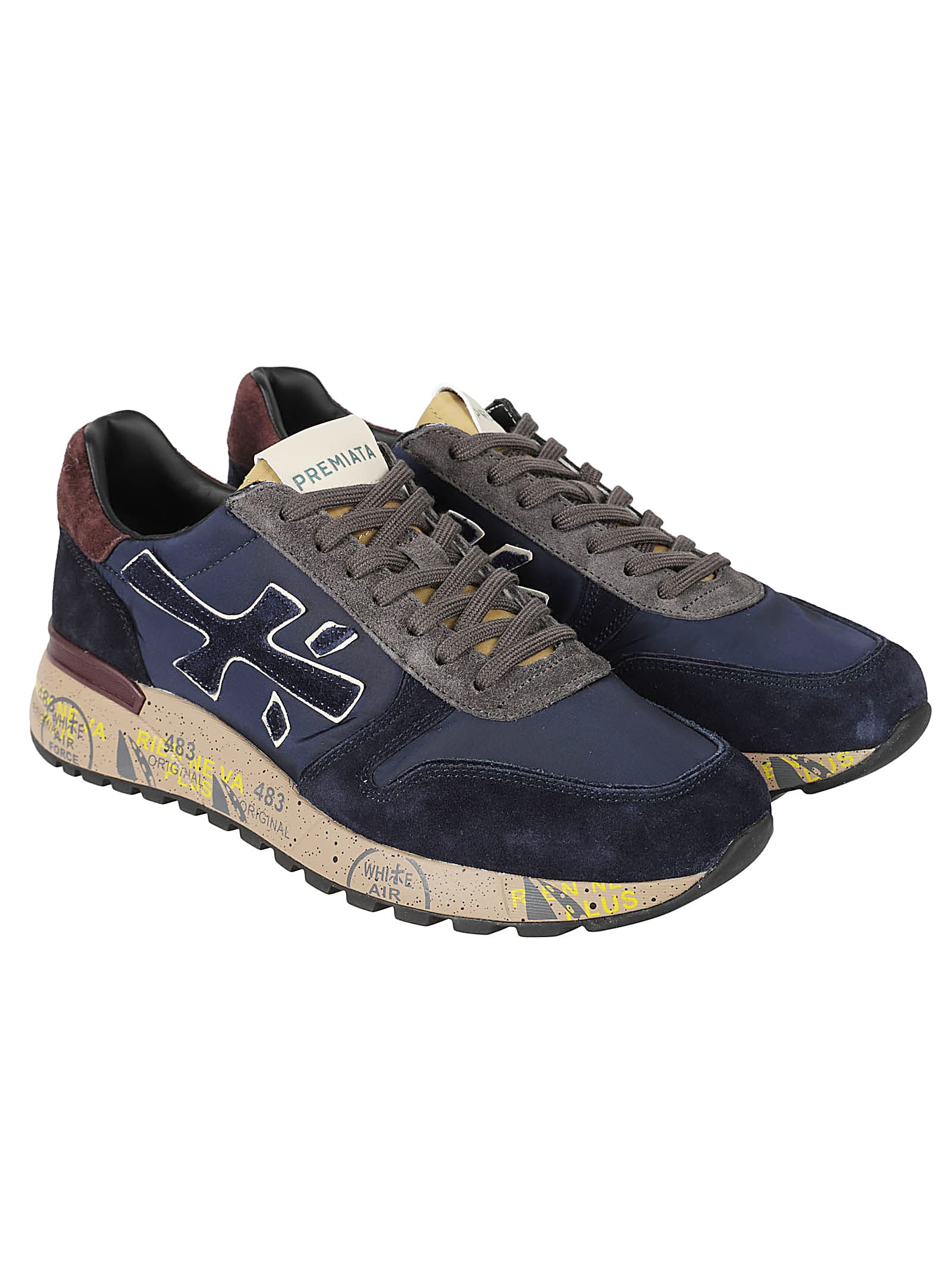 Shop Premiata Mick Sneakers In Blu Scuro