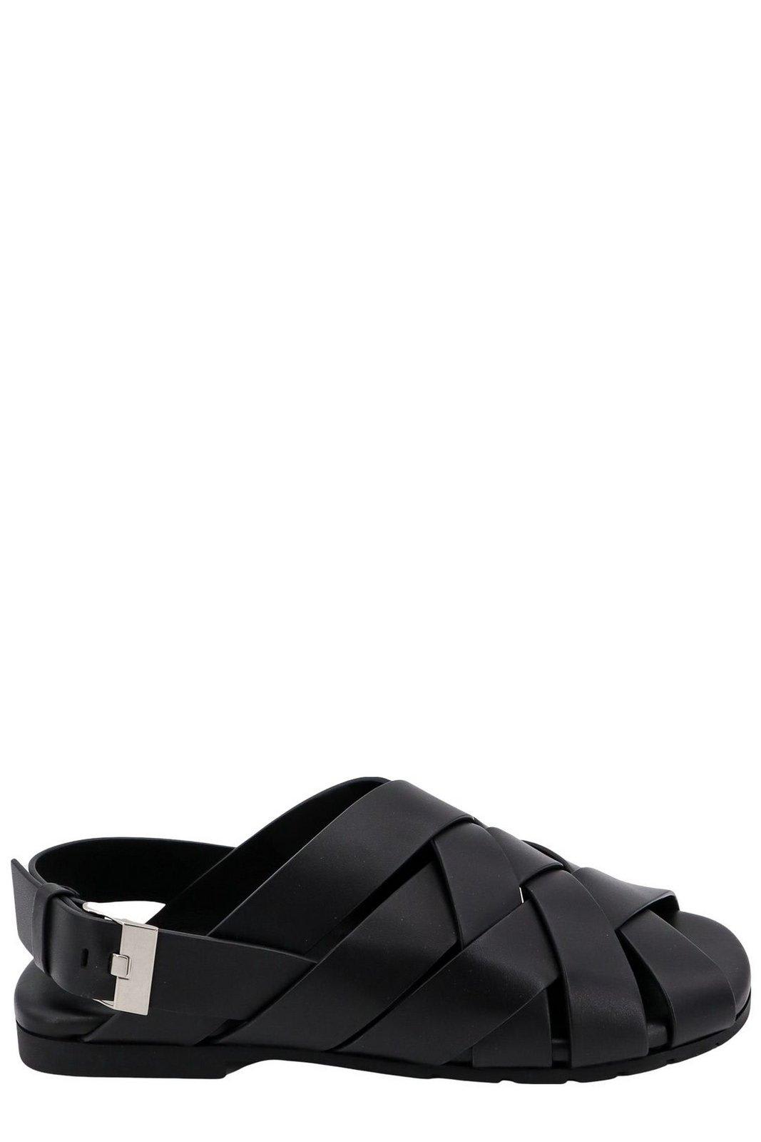 Shop Bottega Veneta Alfie Sandals In Black