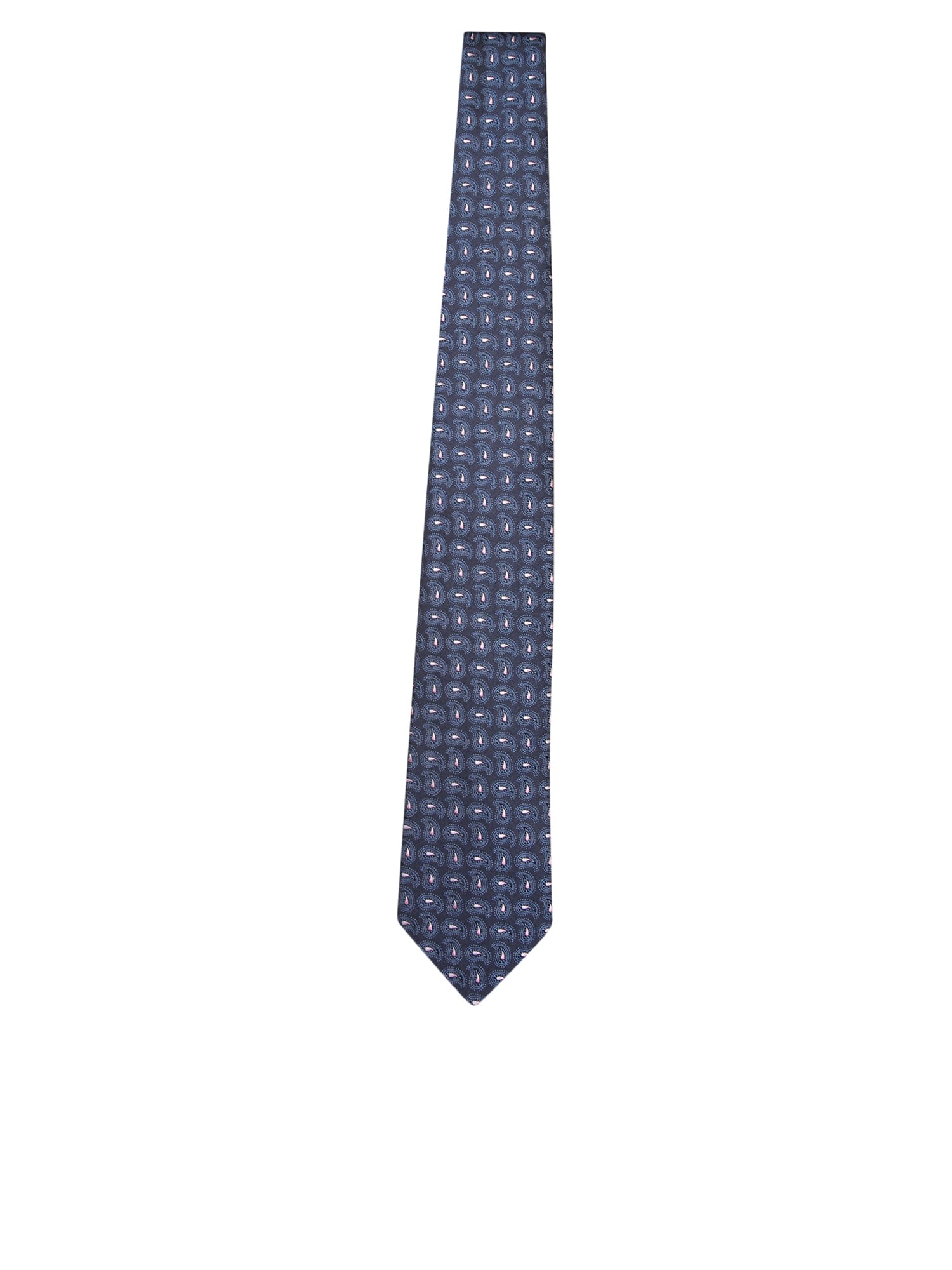 Shop Etro Micro Paisley Blue/beige Tie