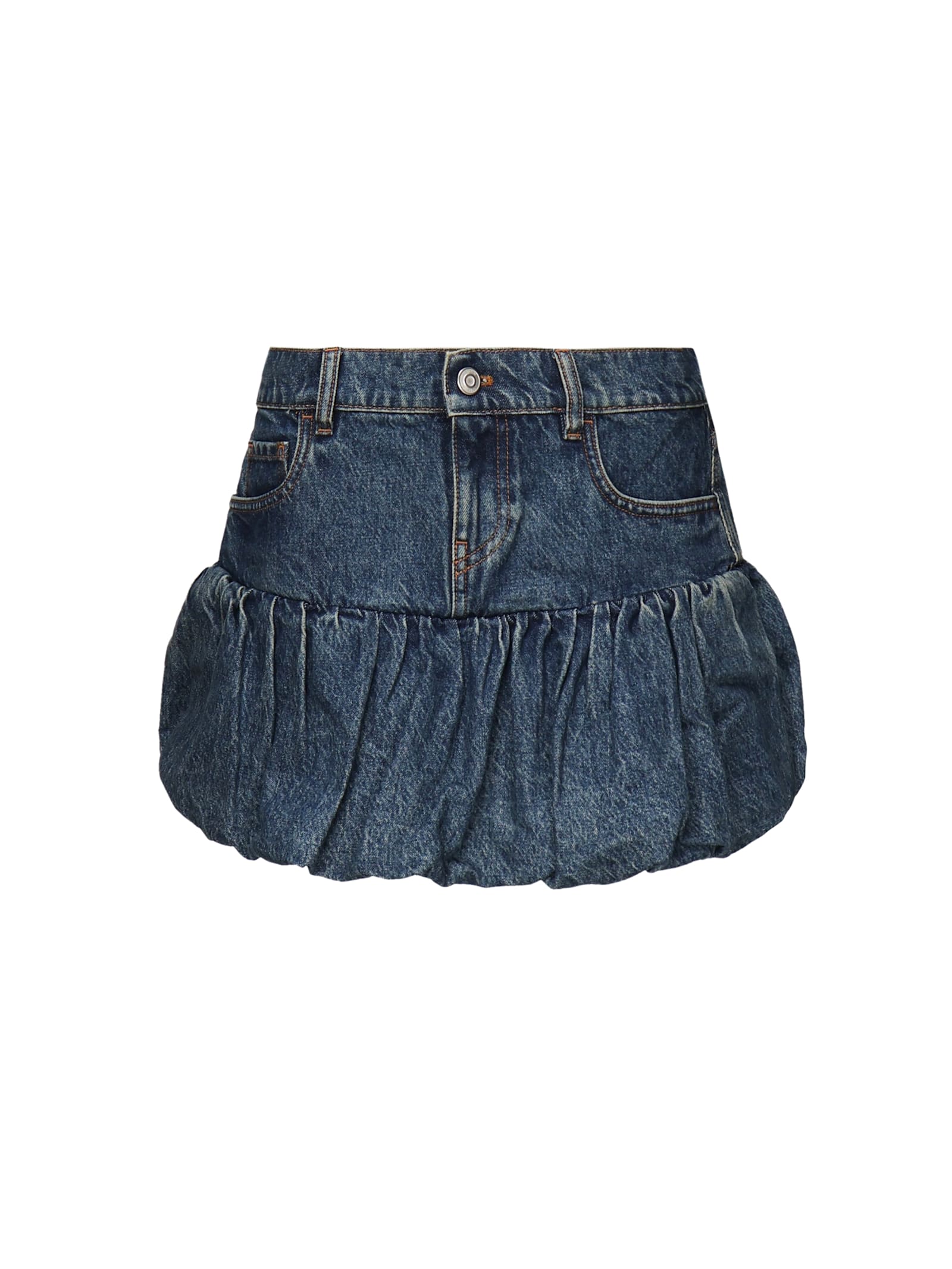 Coperni Mini Skirt In Cotton Denim