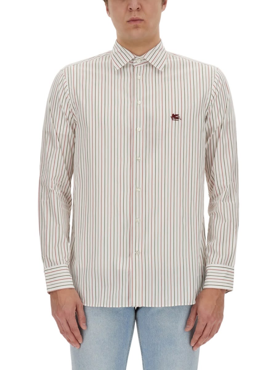 Shop Etro Pegasus Shirt In White