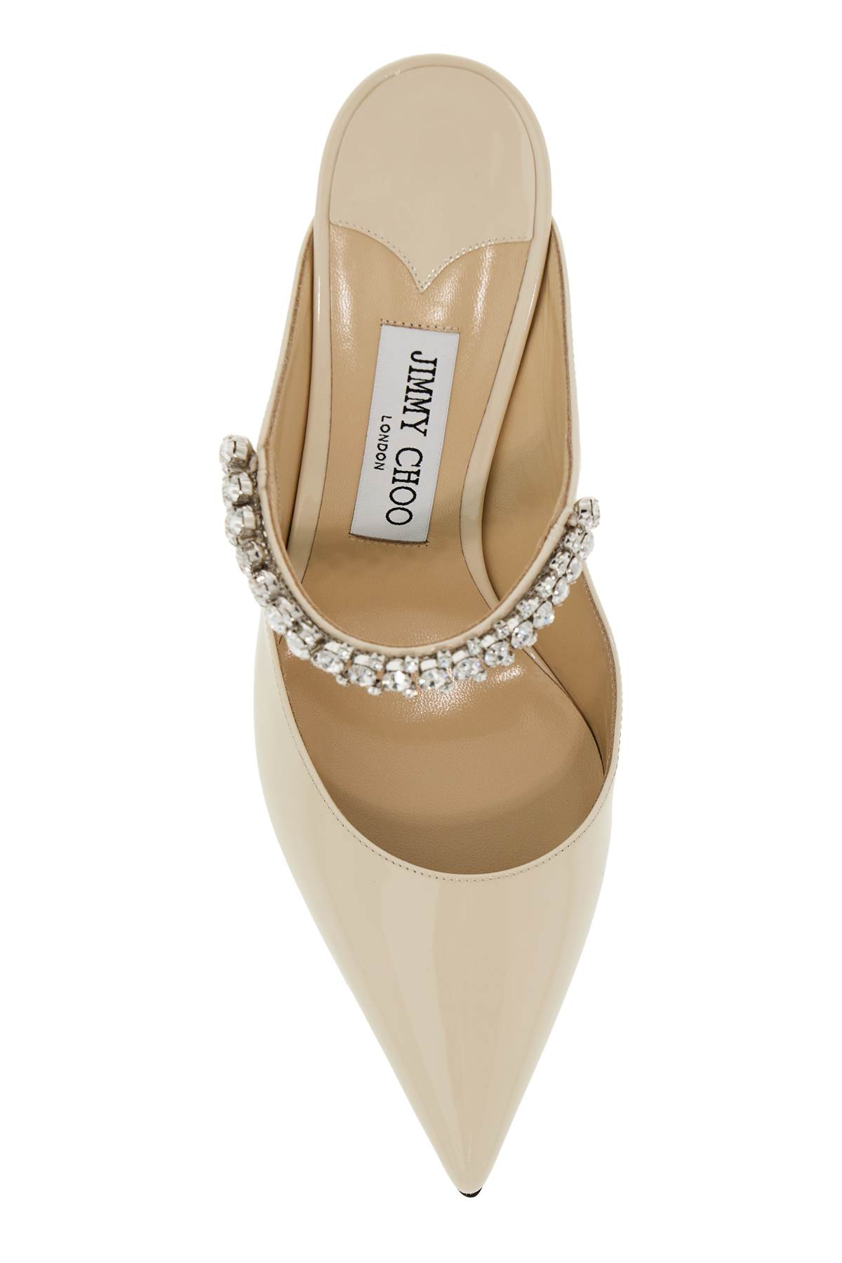 Shop Jimmy Choo Bing Crystal Mules In Linen