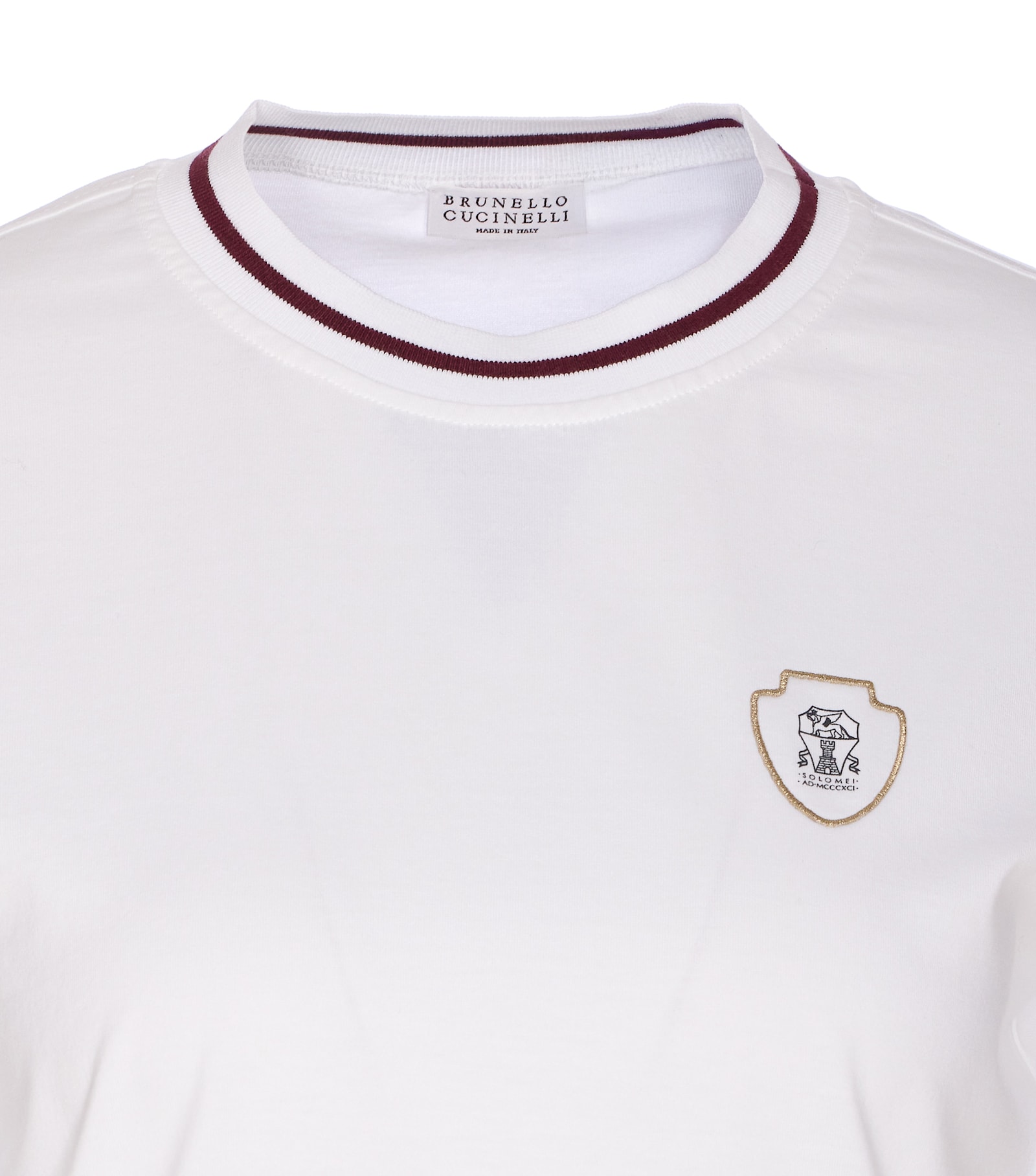 Brunello Cucinelli Logo T-shirt In White