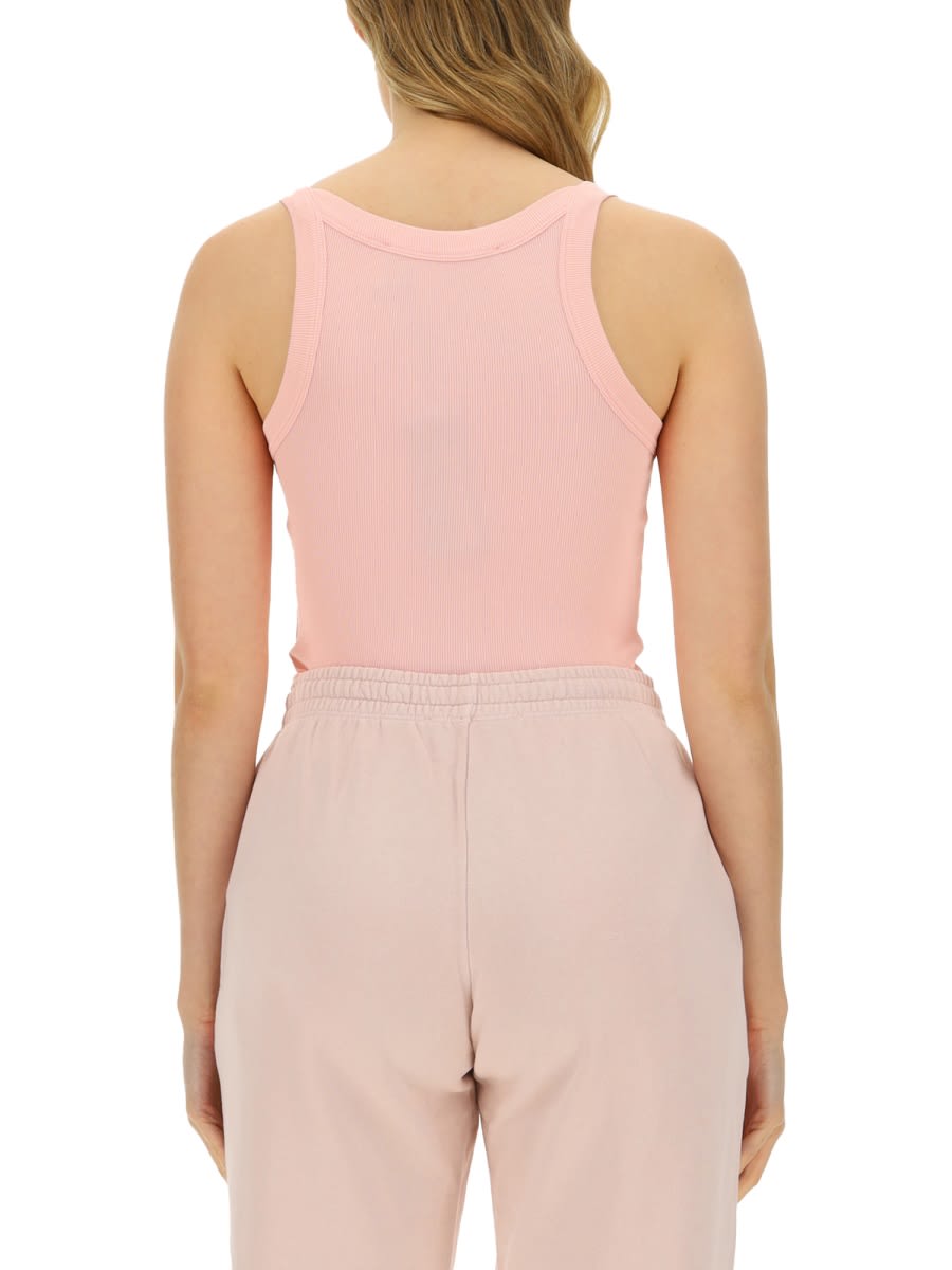 Shop Rotate Birger Christensen Tank Top With Logo In Pink