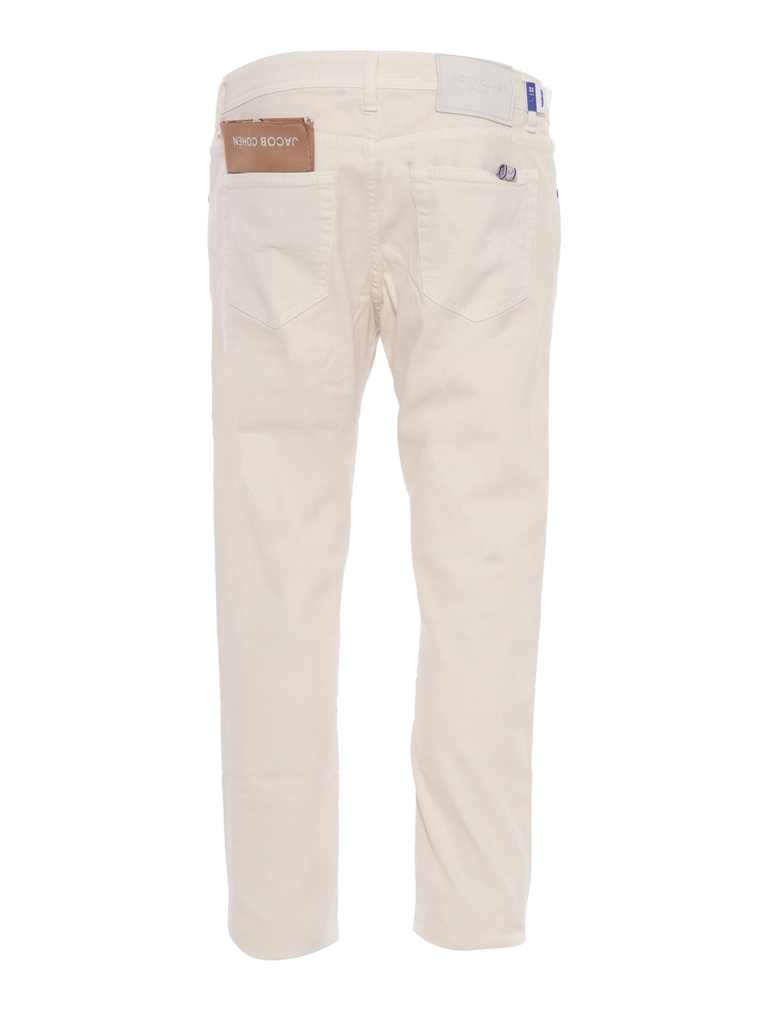 Shop Jacob Cohen 5 Pockets Pants In White