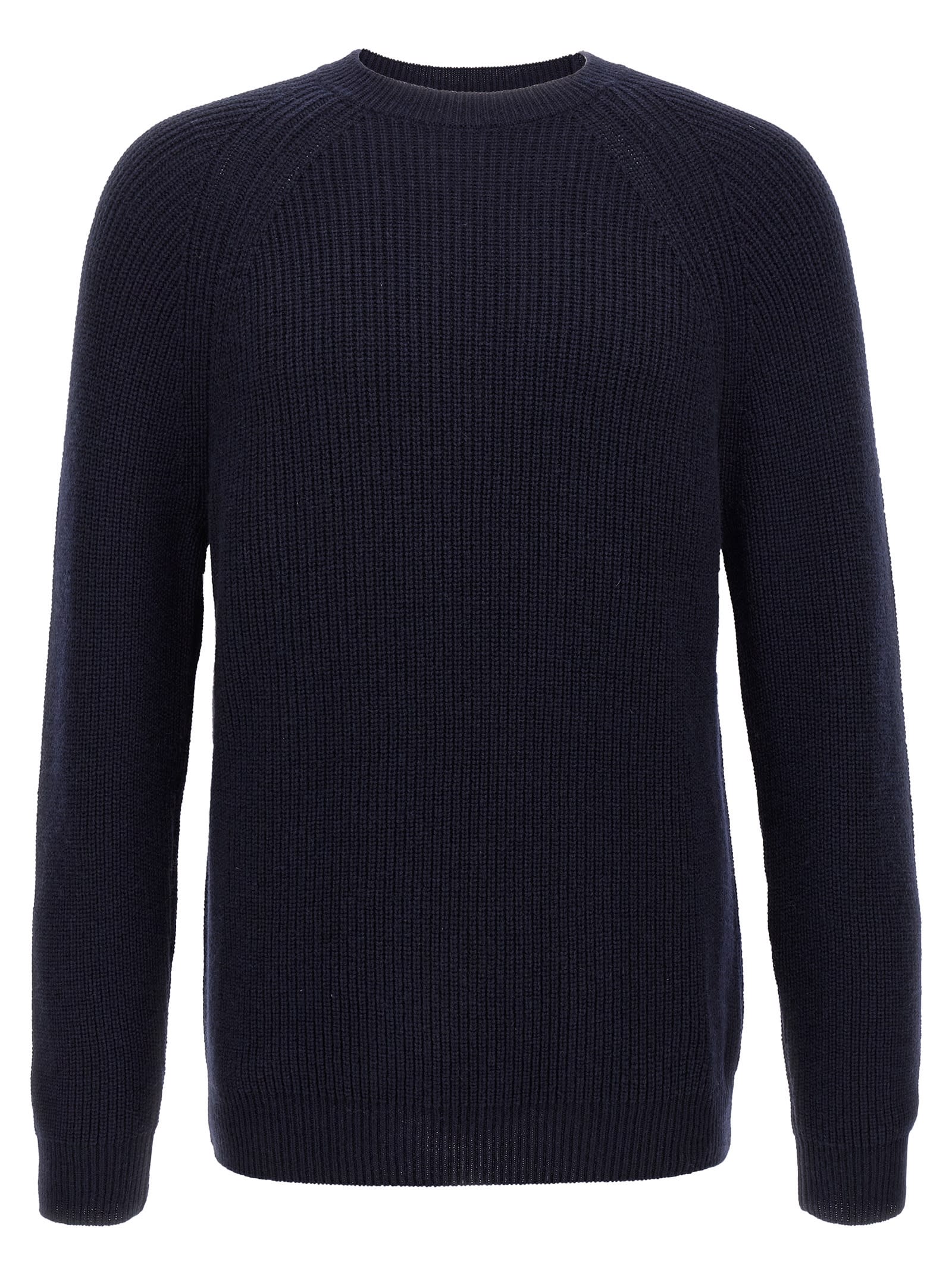 Zanone Raglan-sleeves Cashmere Sweater In Blue