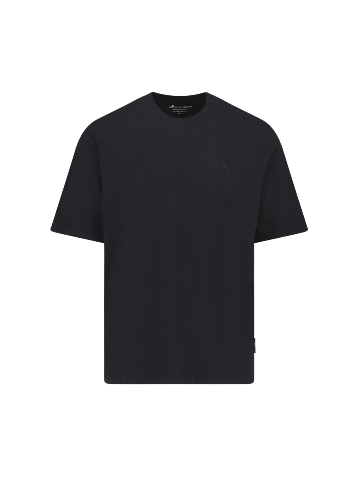 Shop Moose Knuckles Logo T-shirt In Black