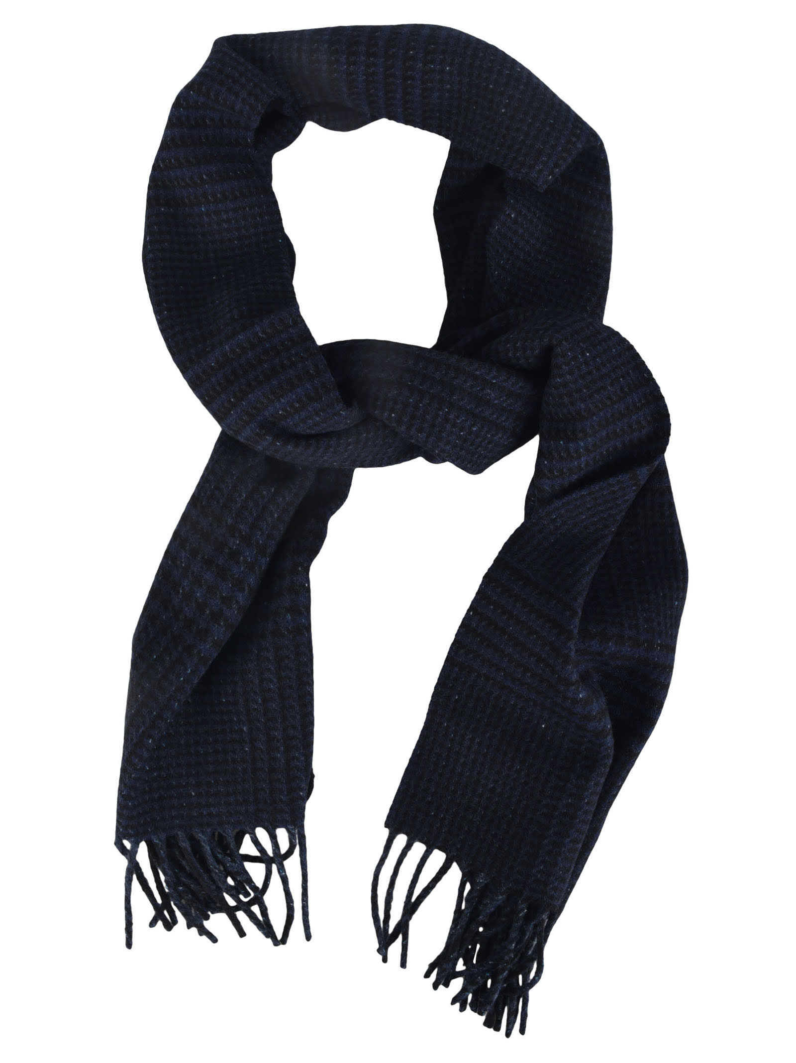 Shop Tom Ford Fringed Rib Knit Scarf In Black