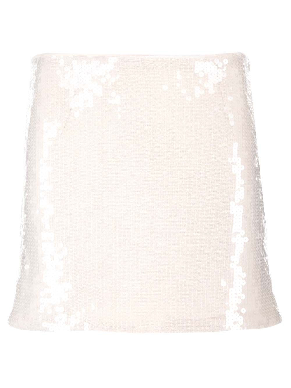 Shop Rotate Birger Christensen Egret Mini Skirt In White