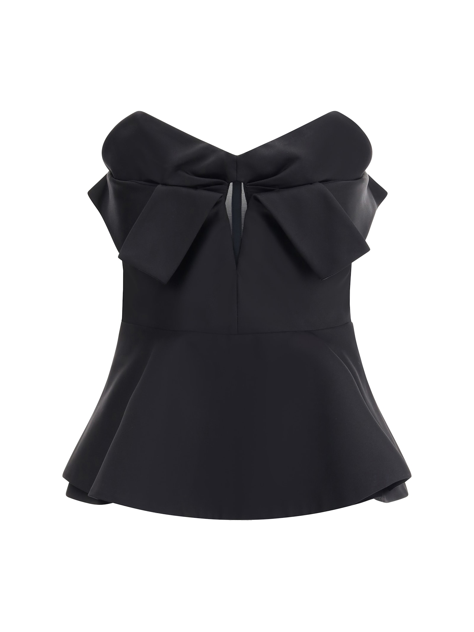 Alexander Mcqueen Strapless Bustier Top In Black