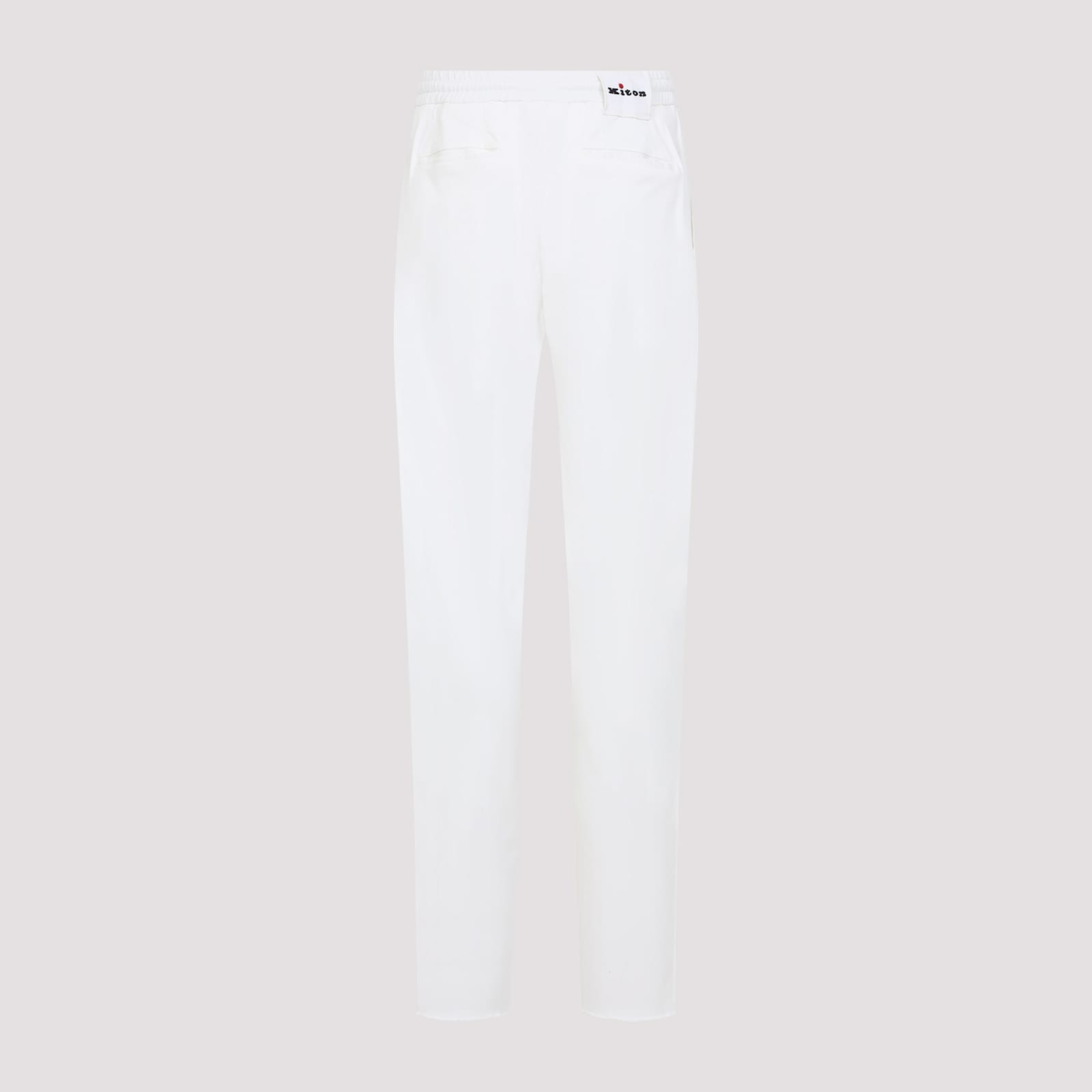 Shop Kiton Pants In Avorio
