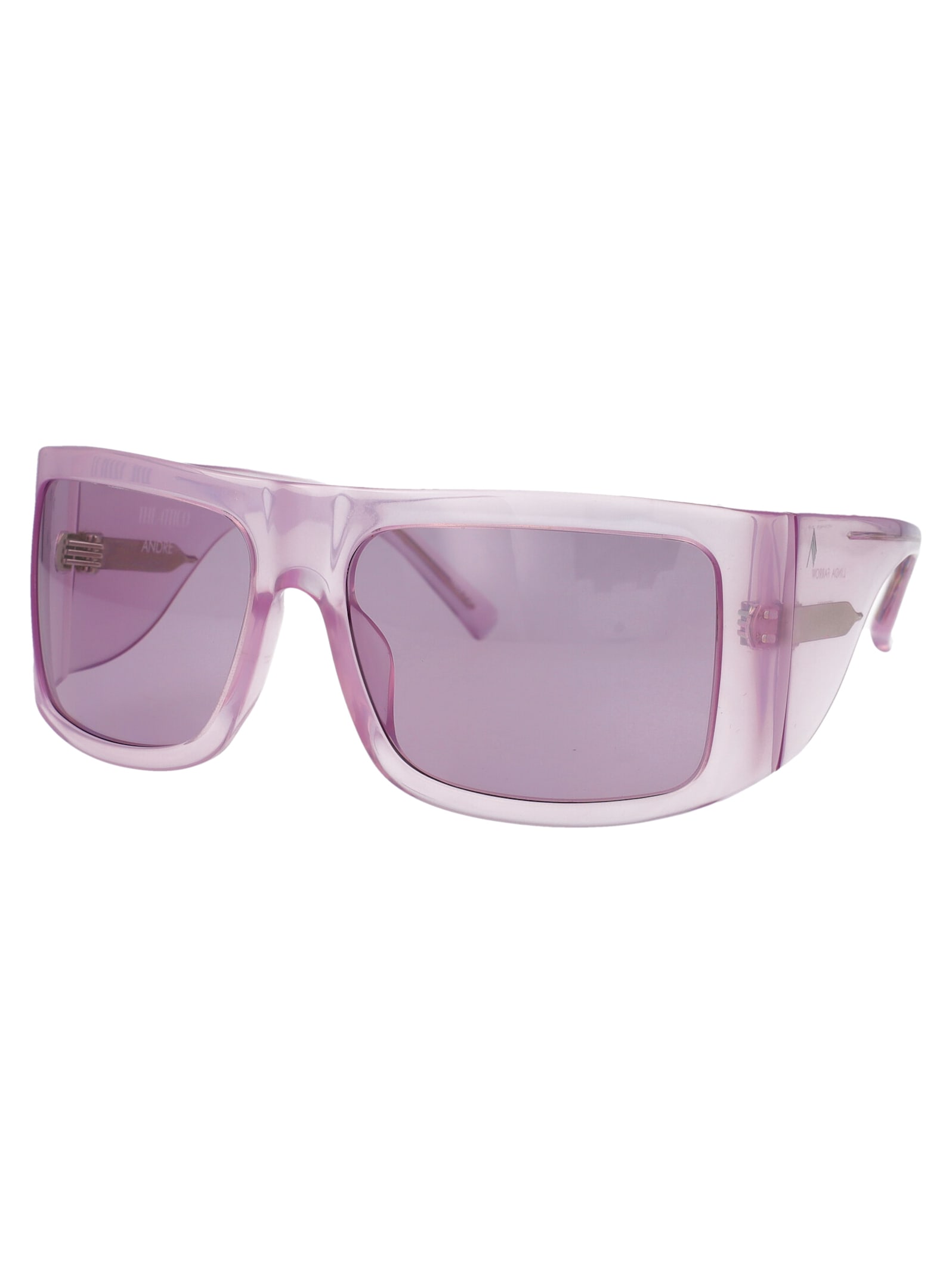 Attico Andre Sunglasses In Pink/silver/pink